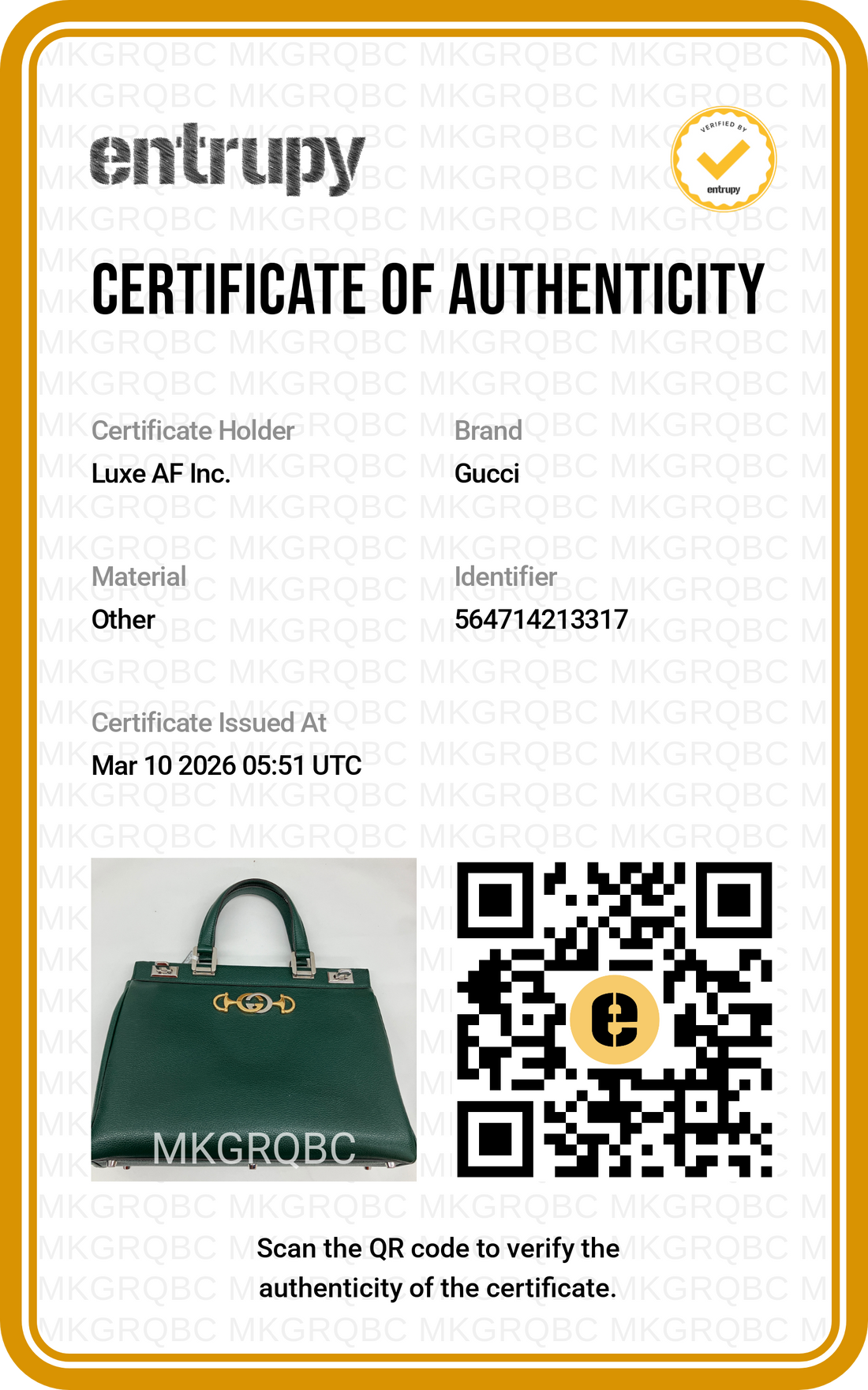 Gucci Zumi Dark Green Grainy Leather Handle Bag