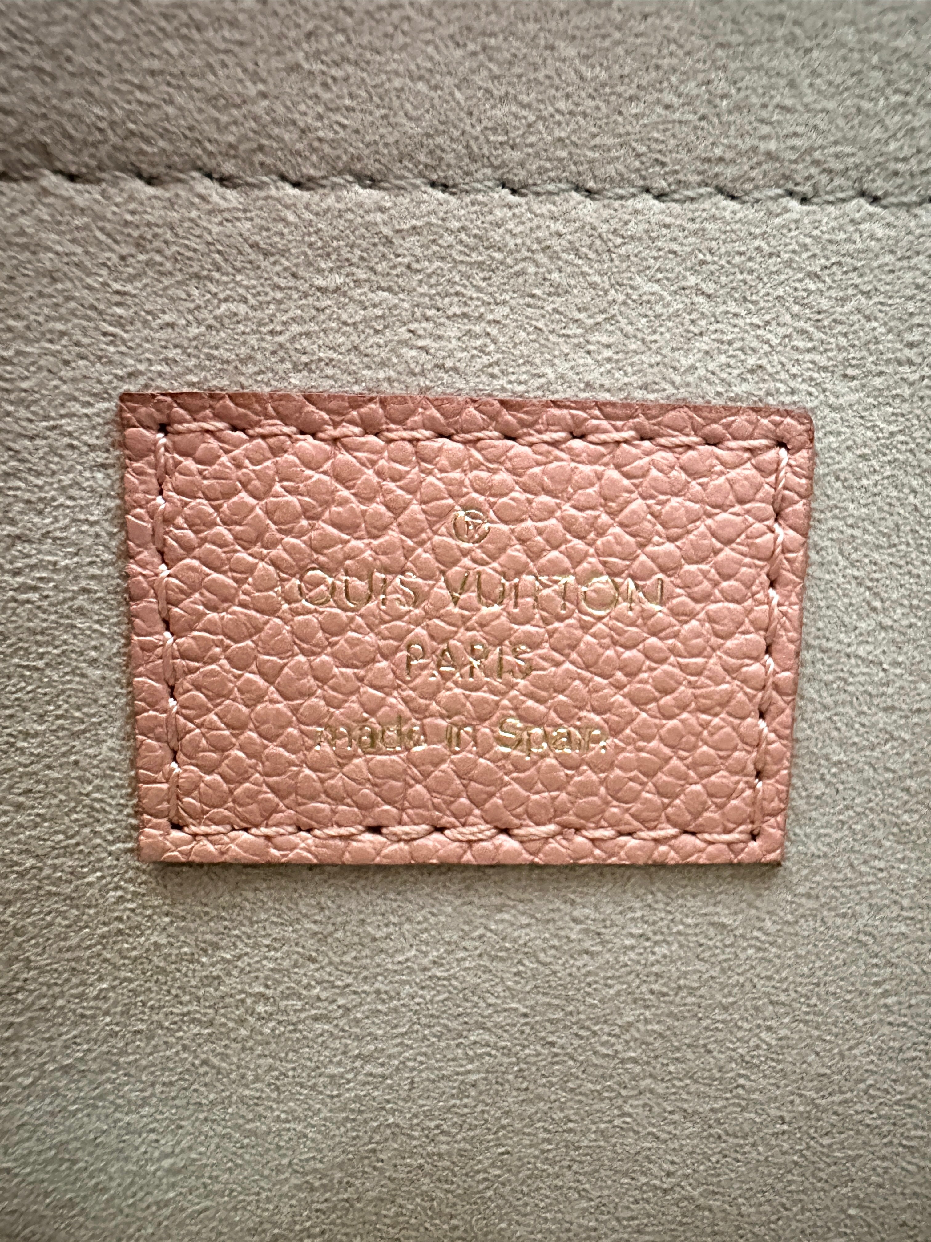 Louis Vuitton Bagatelle Pink/White Bicolor Monogram Empreinte Giant Leather Shoulder Bag