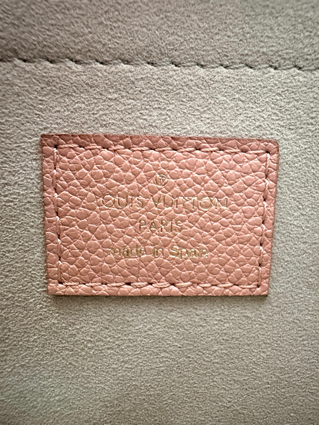 Louis Vuitton Bagatelle Pink/White Bicolor Monogram Empreinte Giant Leather Shoulder Bag
