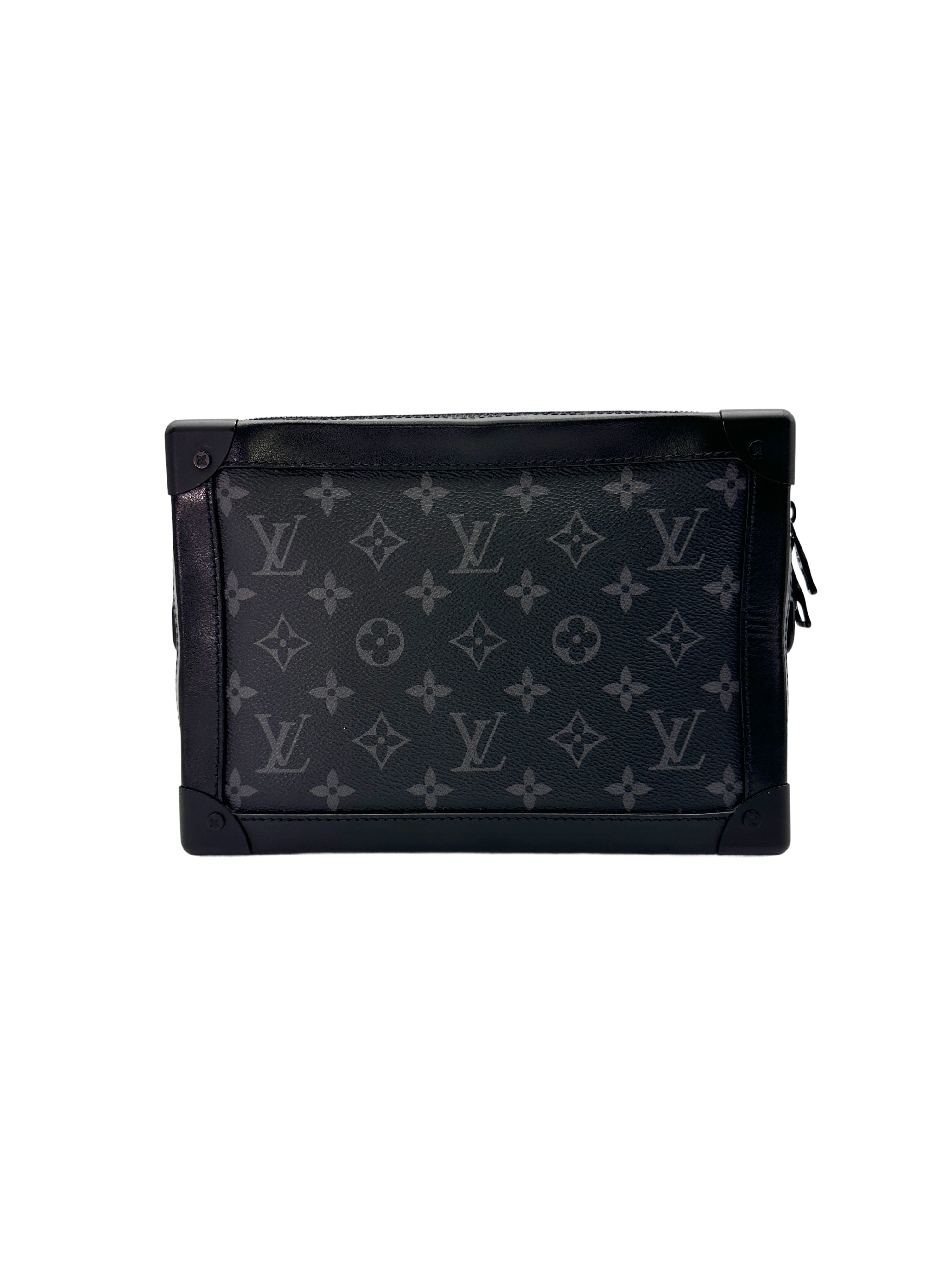 Louis Vuitton Soft Trunk Black Monogram Embossed Shoulder Bag