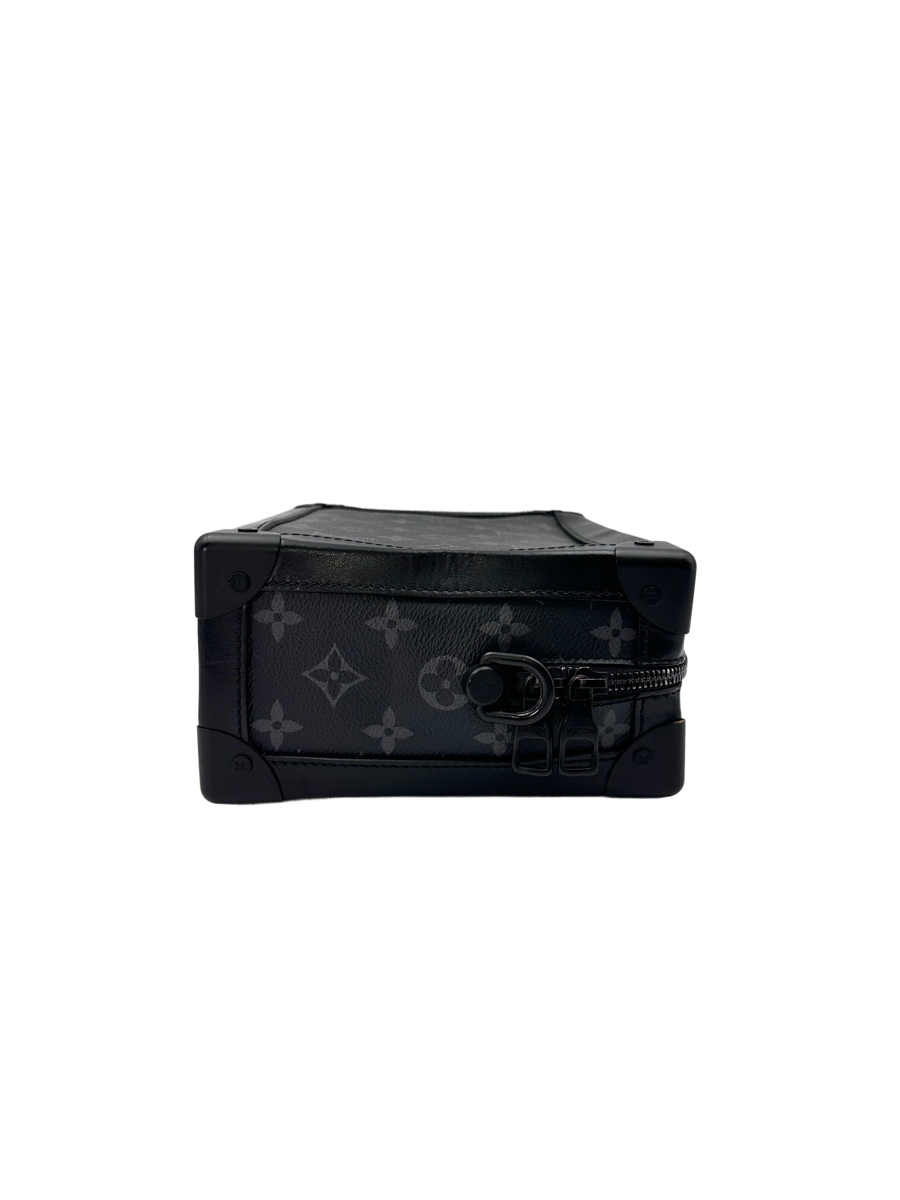 Louis Vuitton Soft Trunk Black Monogram Embossed Shoulder Bag