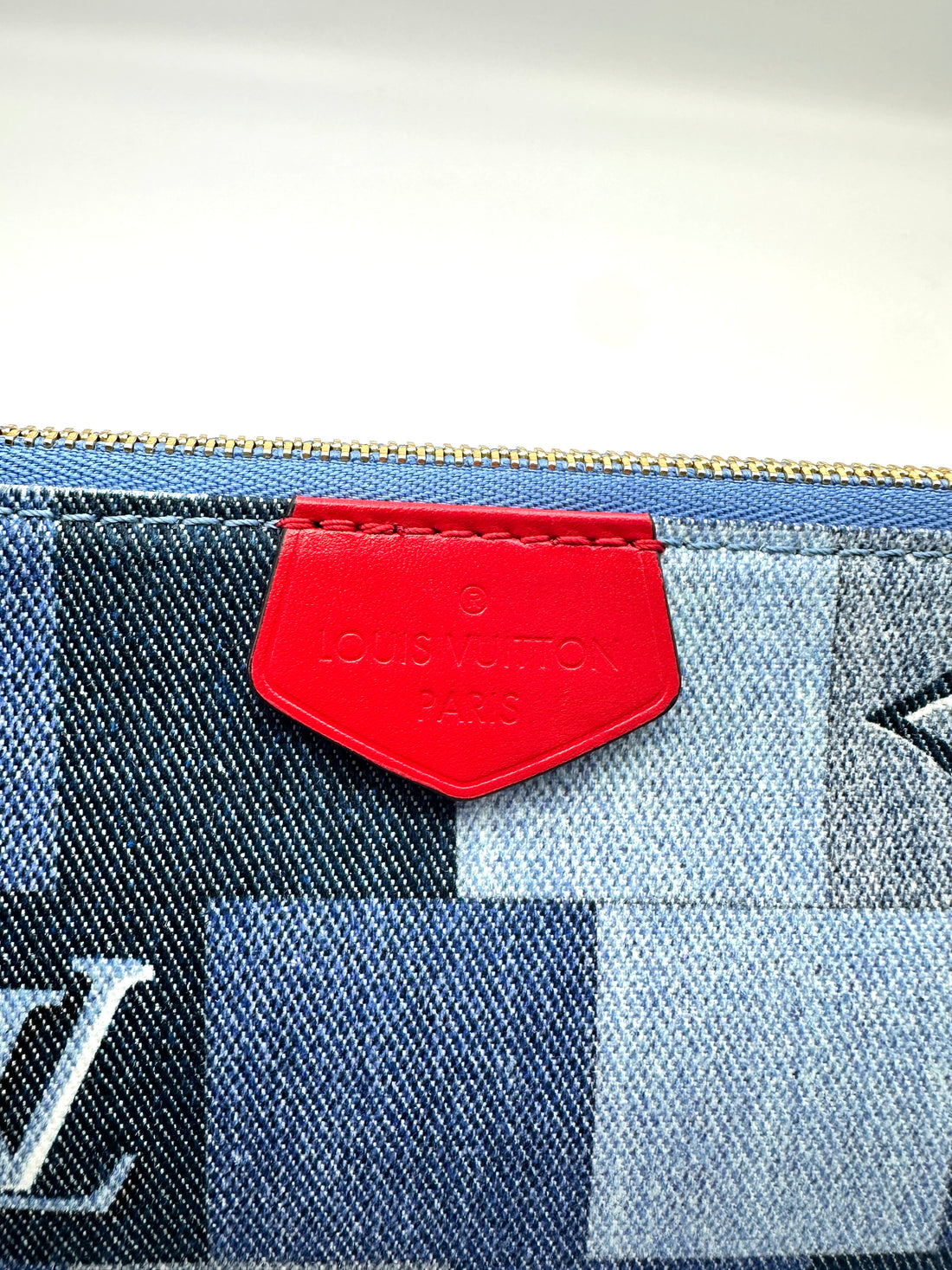 Louis Vuitton Blue Monogram Denim Patchwork Multi Pochette Accessories