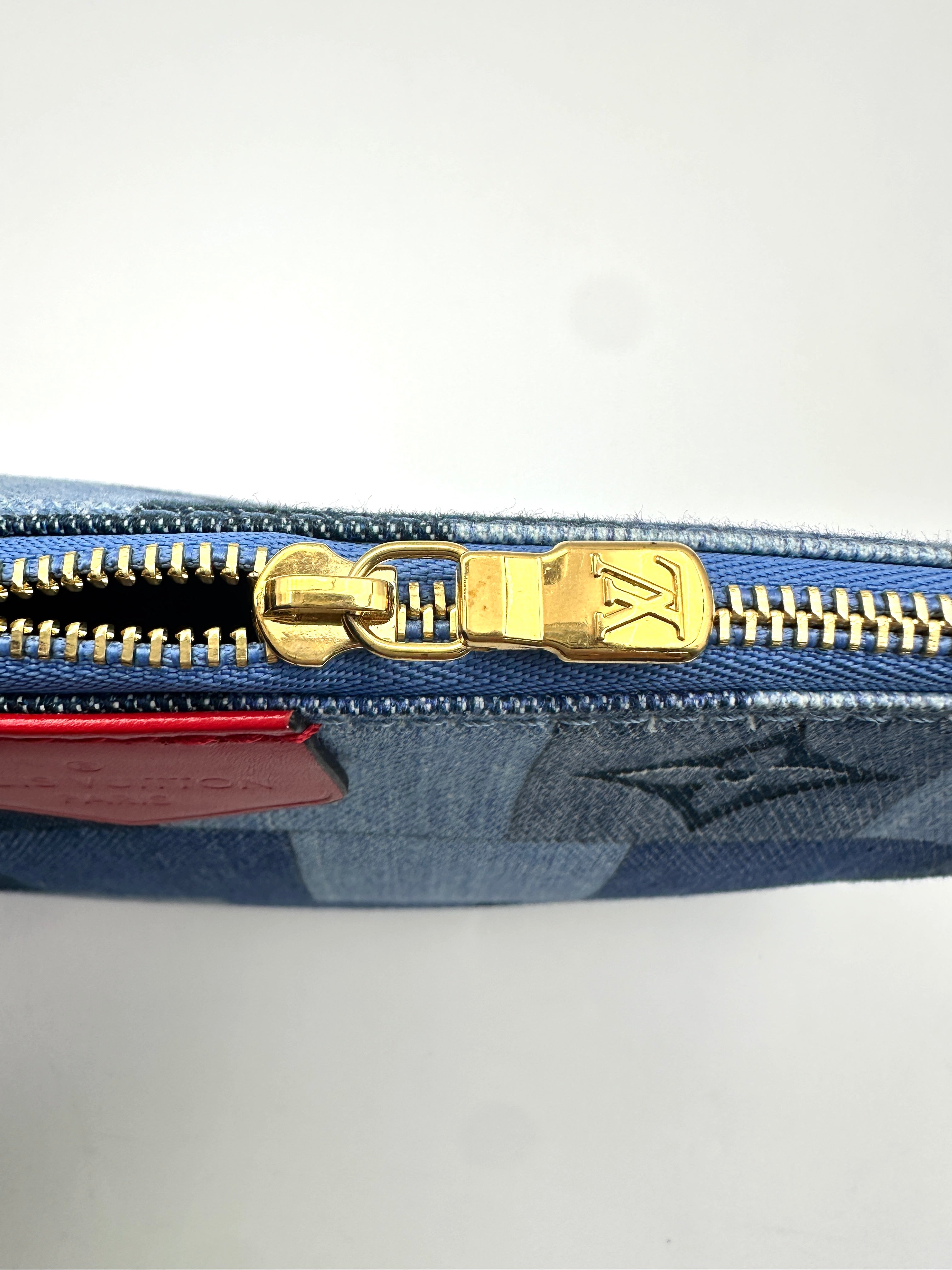 Louis Vuitton Blue Monogram Denim Patchwork Multi Pochette Accessories