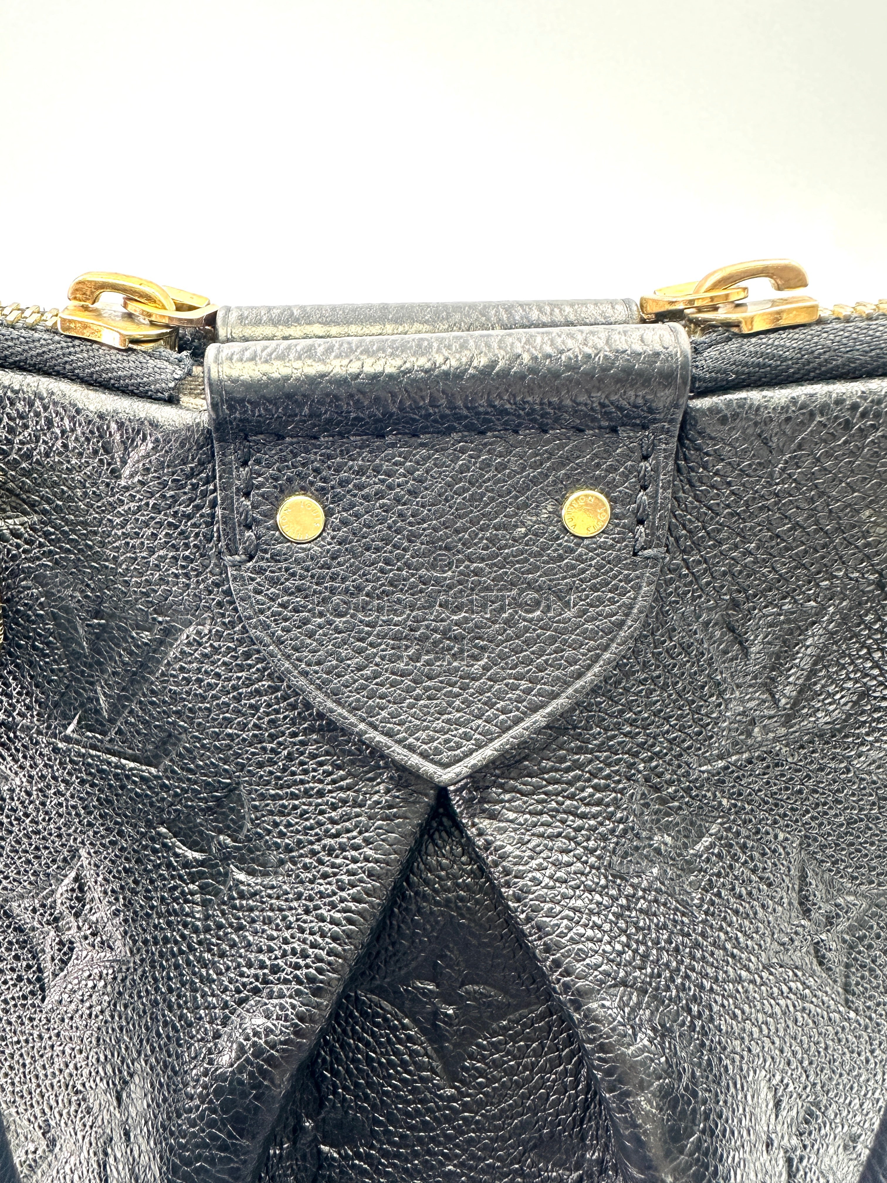 Louis Vuitton Mazarine Black Monogram Empreinte Leather Handle Bag