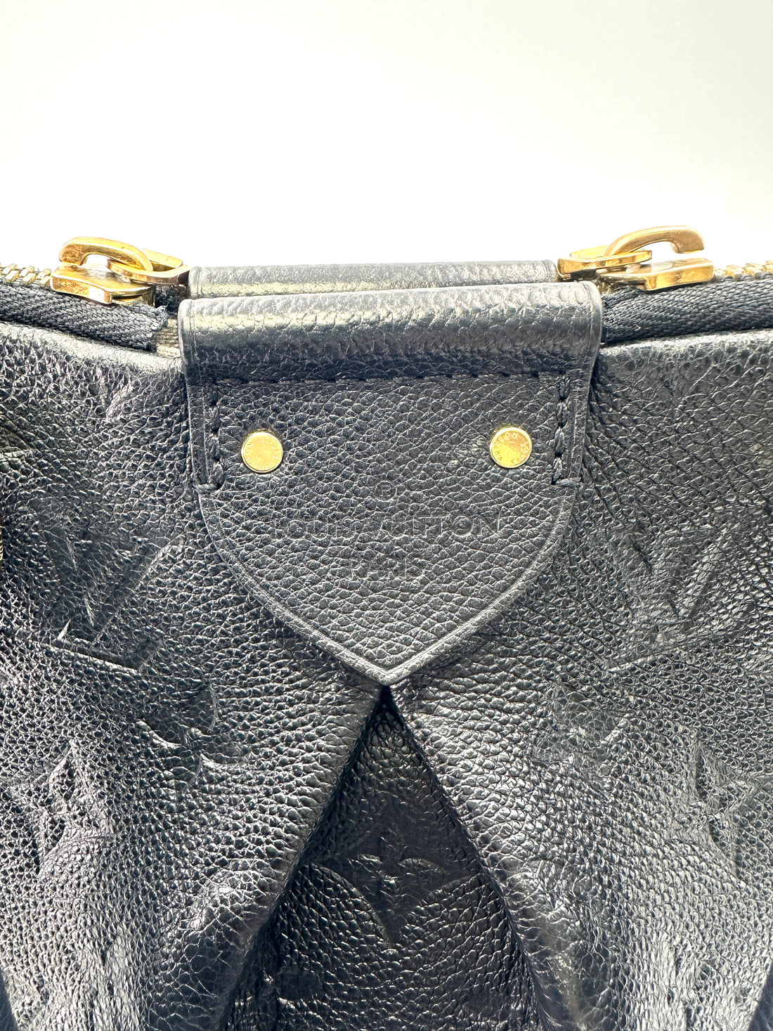 Louis Vuitton Mazarine Black Monogram Empreinte Leather Handle Bag