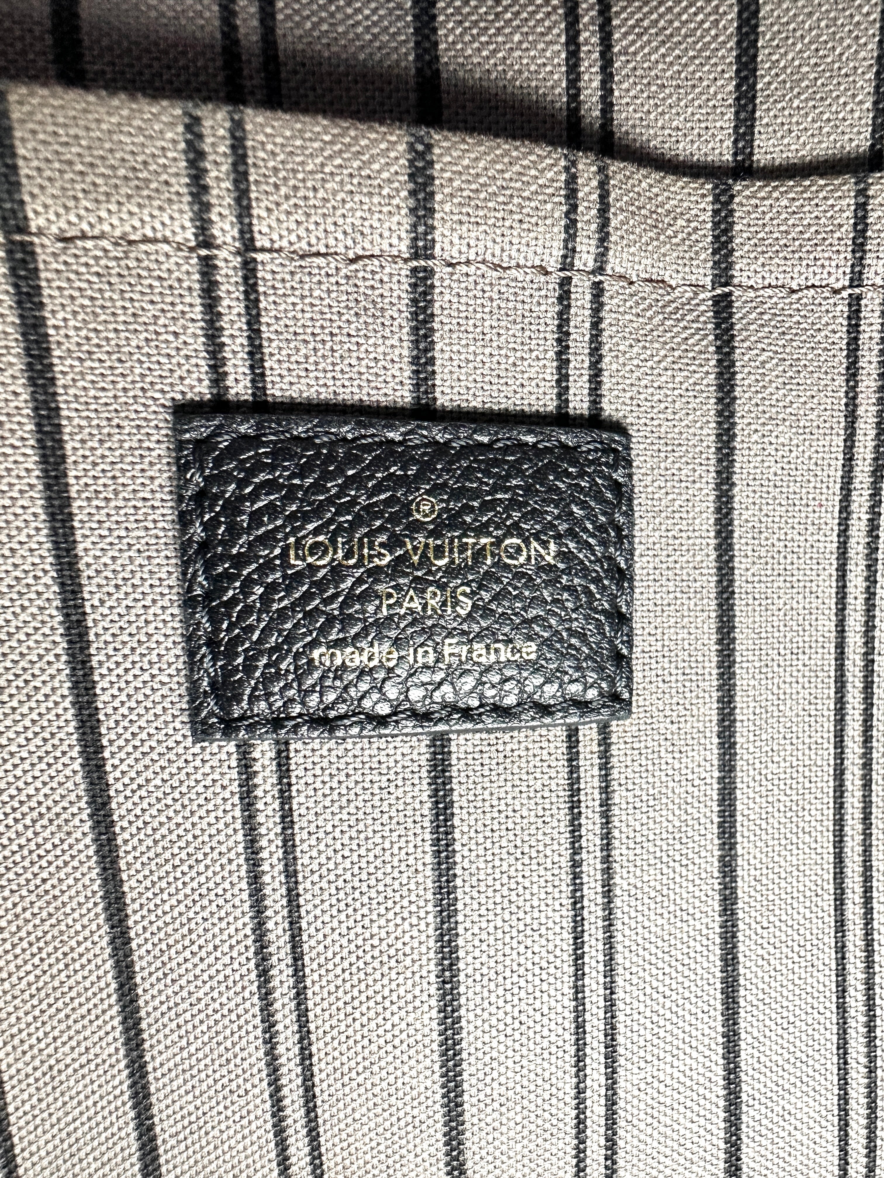 Louis Vuitton Mazarine Black Monogram Empreinte Leather Handle Bag