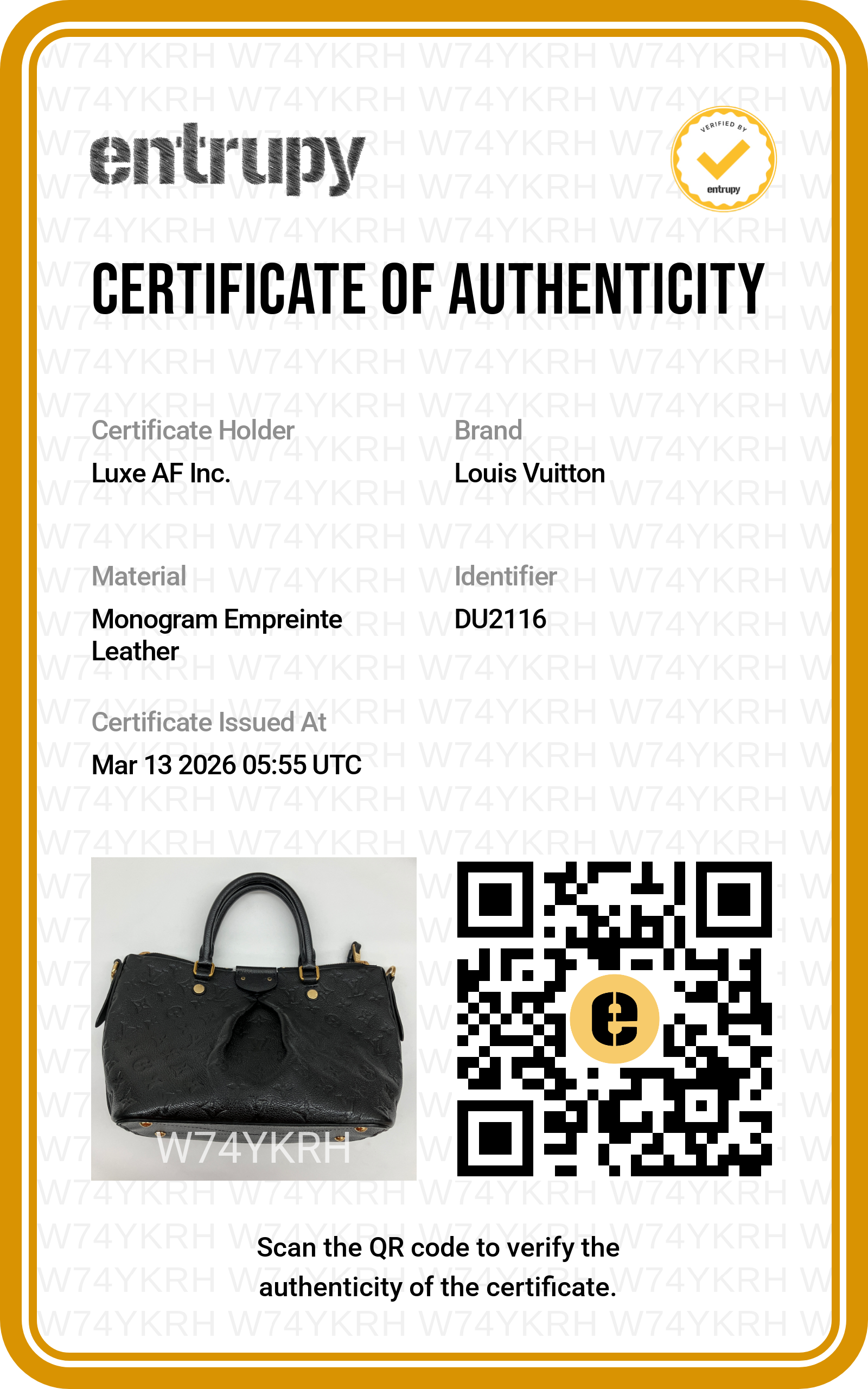 Louis Vuitton Mazarine Black Monogram Empreinte Leather Handle Bag