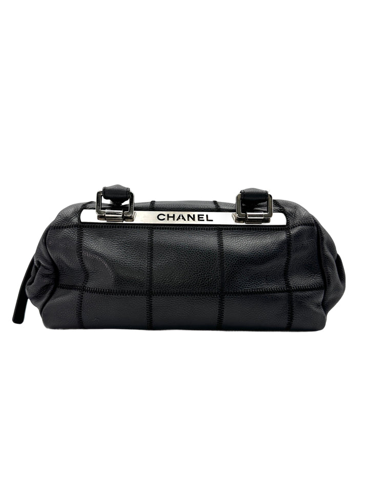Chanel LAX Square Black Quilted Calfskin Bowler Bag