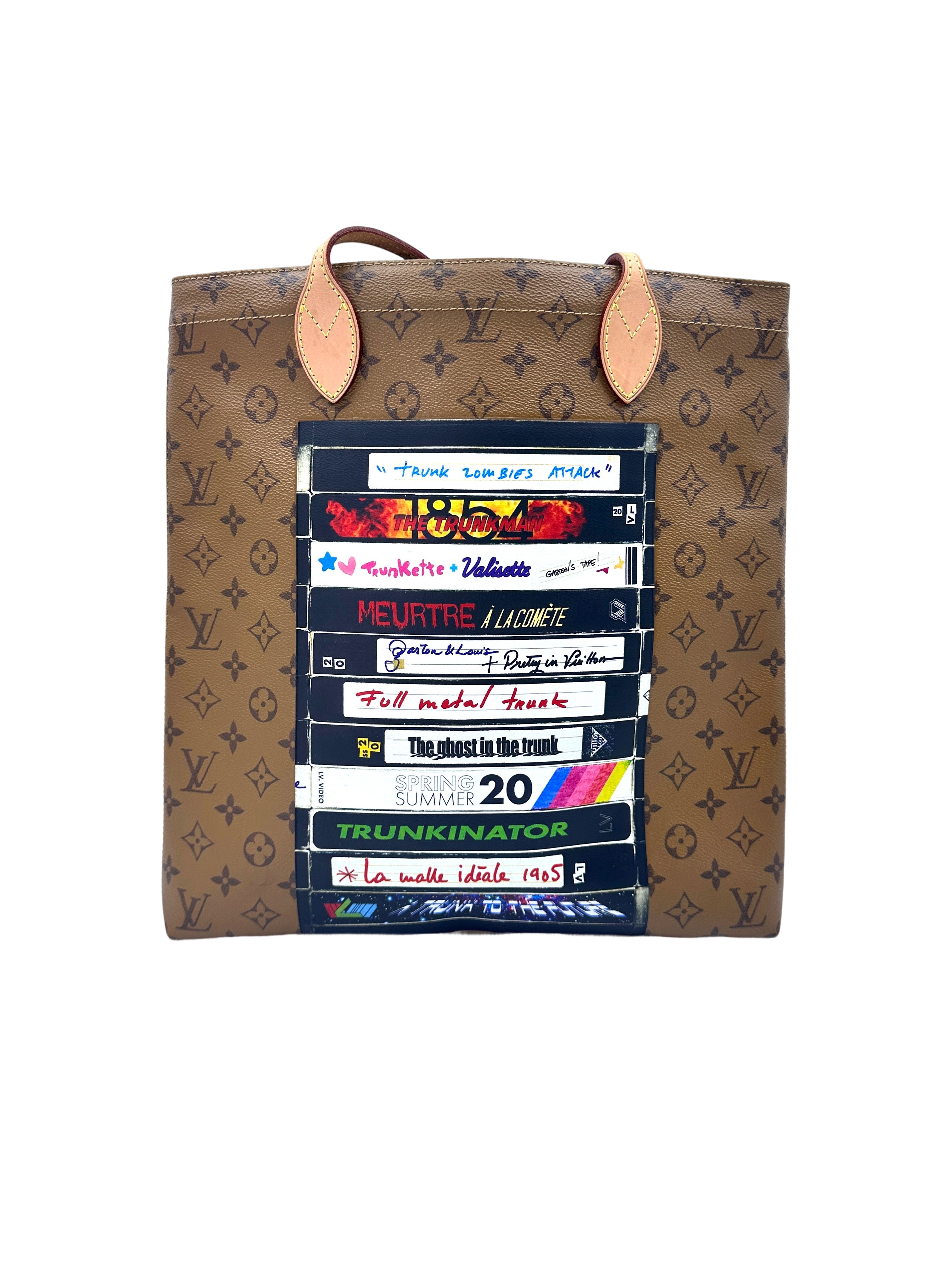 Louis Vuitton Carry It Monogram Reverse Video Print Tote Handle Bag