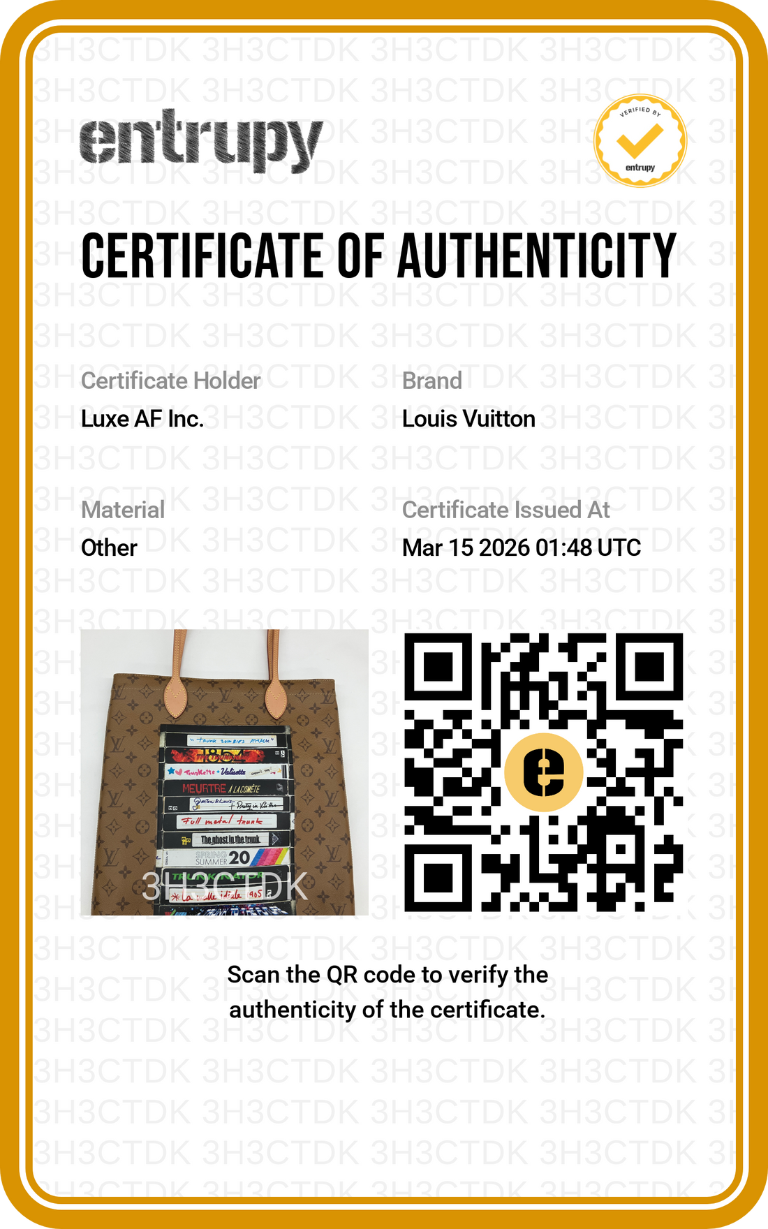 Louis Vuitton Carry It Monogram Reverse Video Print Tote Handle Bag