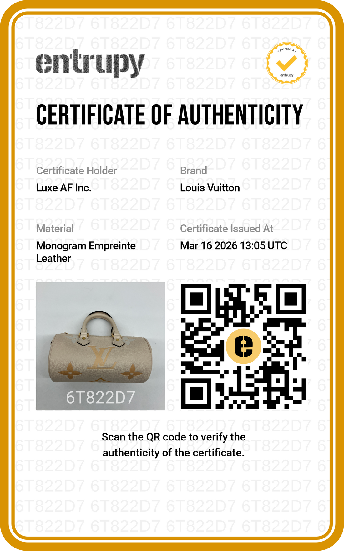 Louis Vuitton Papillon BB Beige Monogram Empreinte Leather Handle Bag With Pouch