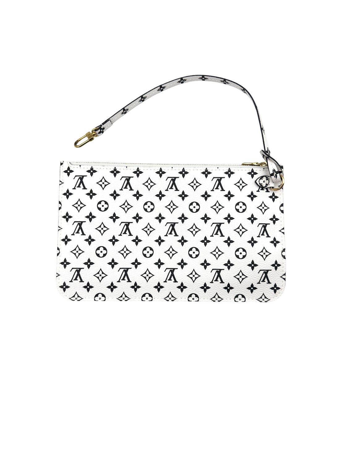 Louis Vuitton Summer 2019 Neverfull MM Green/White Giant Monogram Leather Handle Bag With Pouch