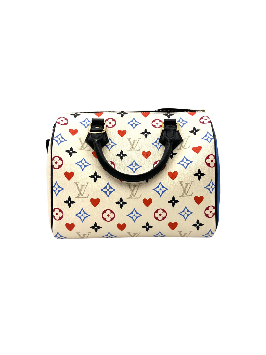 Louis Vuitton Game On Speedy25 White Multicolor Monogram Handle Bag