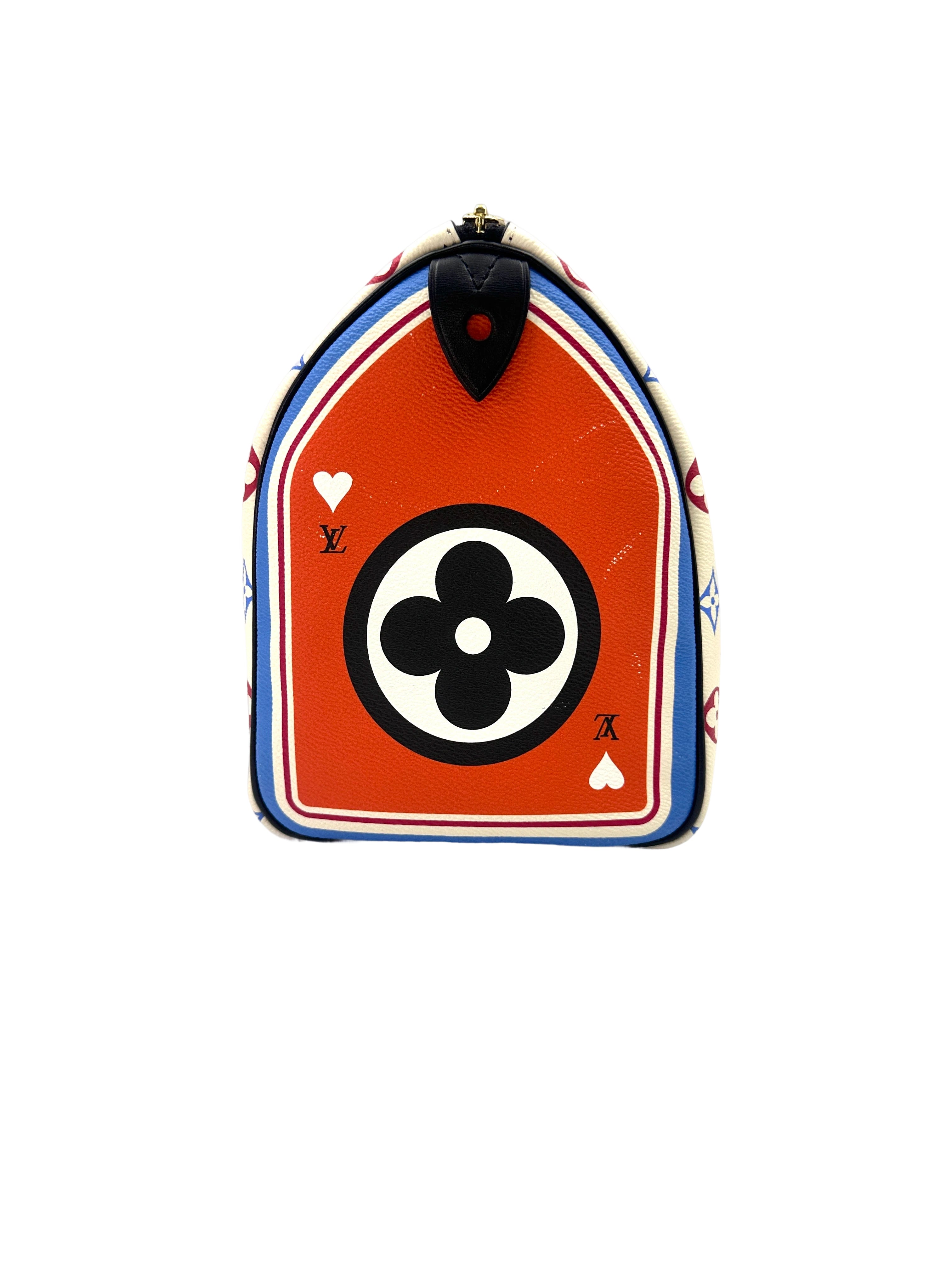 Louis Vuitton Game On Speedy25 White Multicolor Monogram Handle Bag