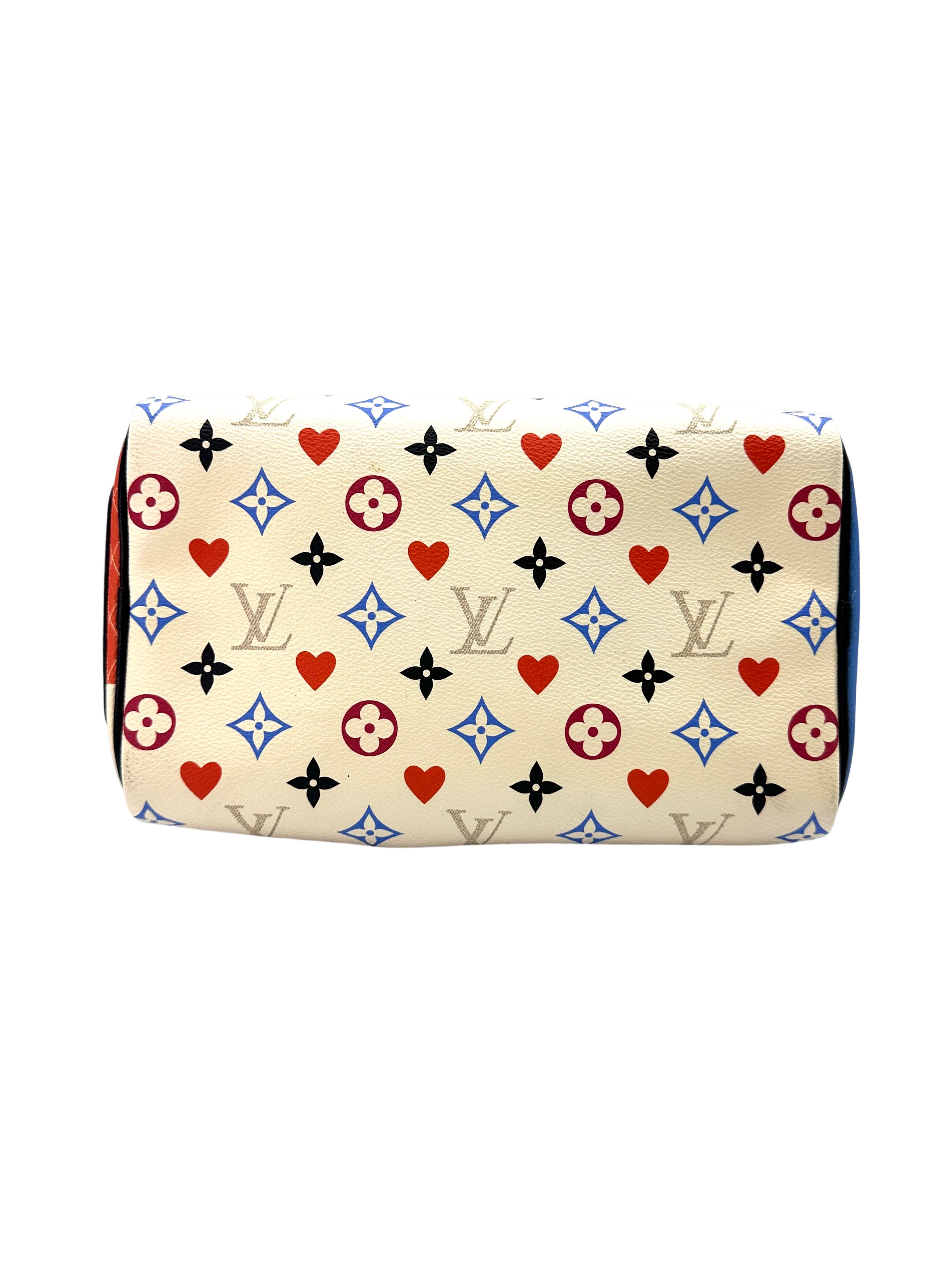 Louis Vuitton Game On Speedy25 White Multicolor Monogram Handle Bag