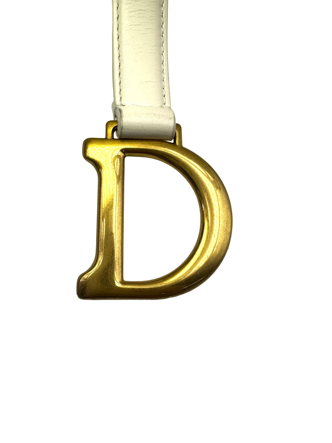 Christian Dior Oblique White Canvas Small Size Saddle Bag