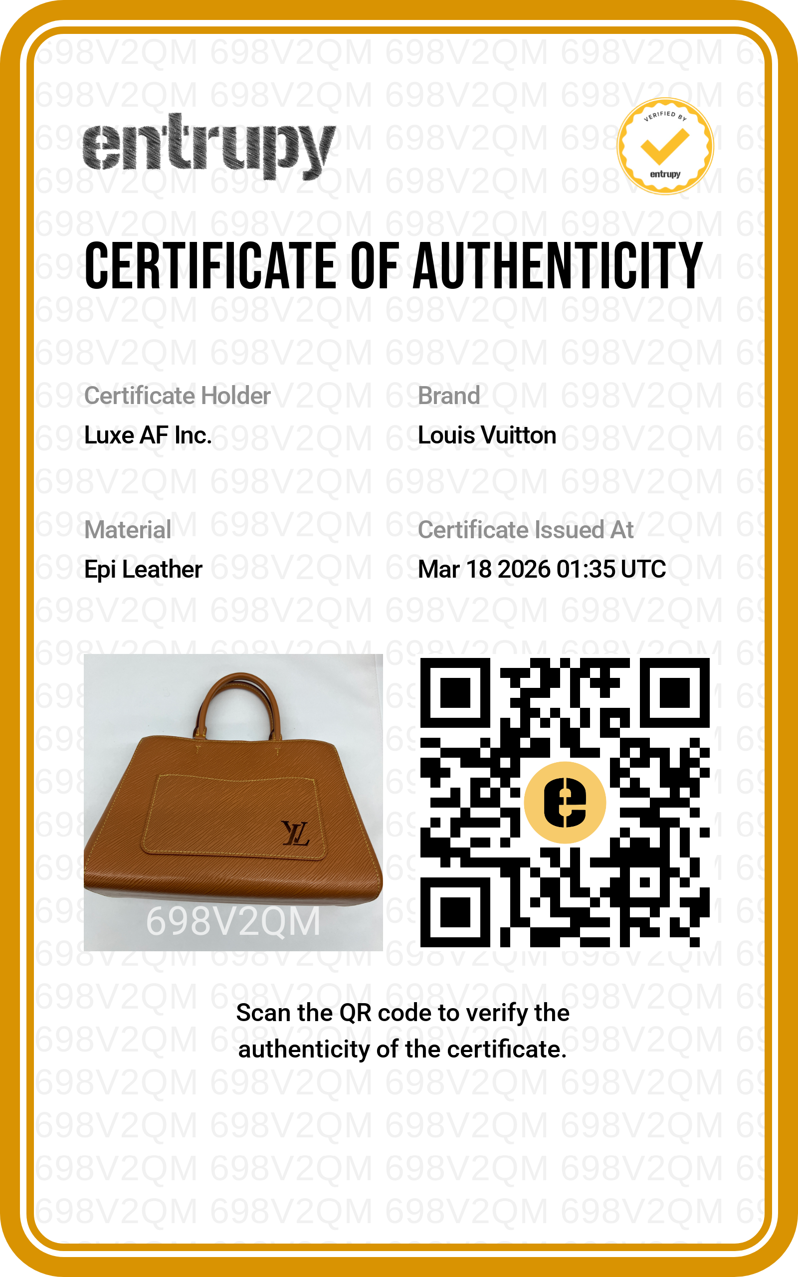 Louis Vuitton Marelle Caramel Epi Leather Shoulder Bag