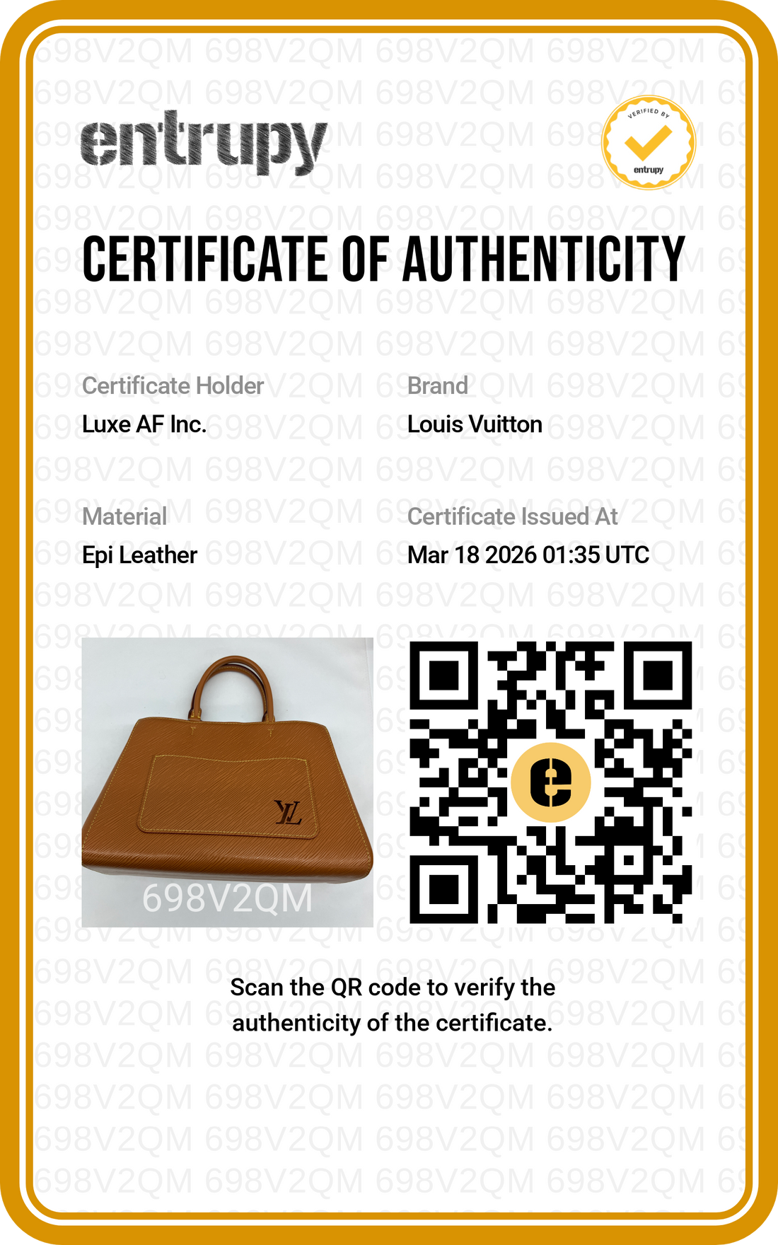 Louis Vuitton Marelle Caramel Epi Leather Shoulder Bag