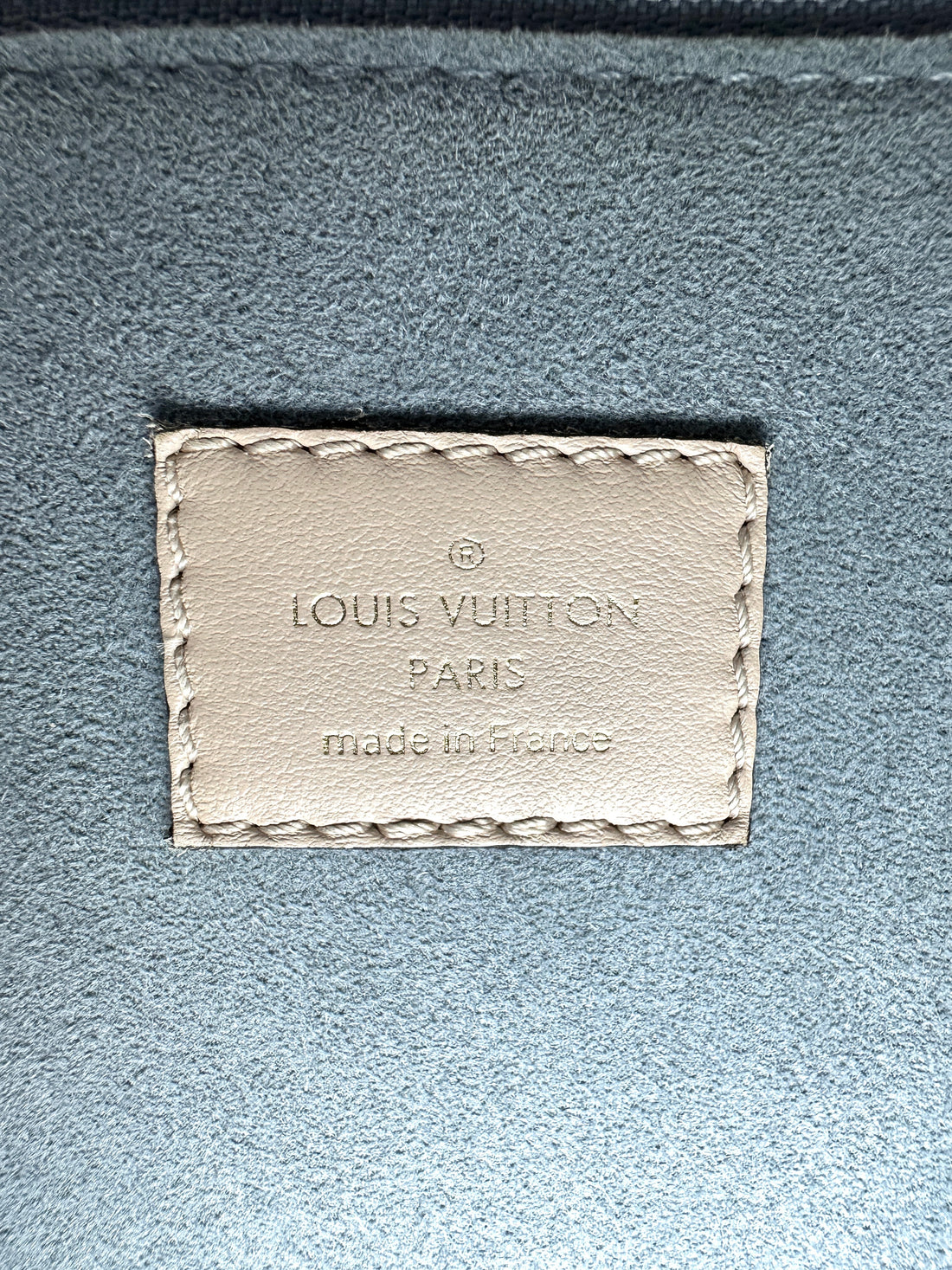 Louis Vuitton On My Side MM Beige Leather & Monogram Canvas Handle Bag
