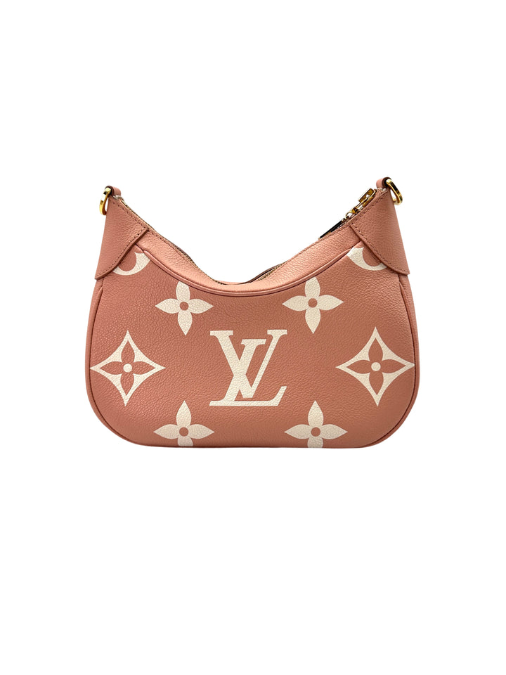 Louis Vuitton Bagatelle Pink/White Bicolor Monogram Empreinte Giant Leather Shoulder Bag
