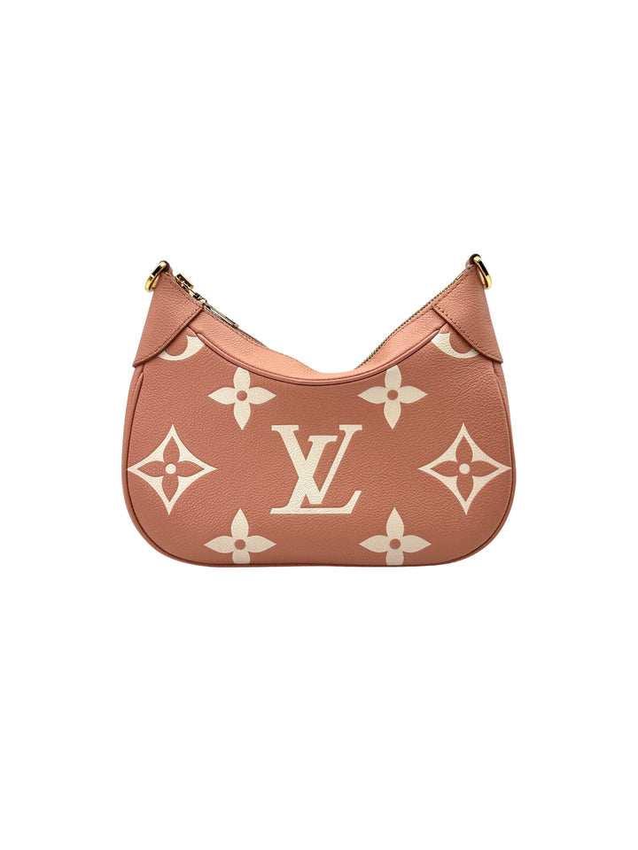 Louis Vuitton Bagatelle Pink/White Bicolor Monogram Empreinte Giant Leather Shoulder Bag