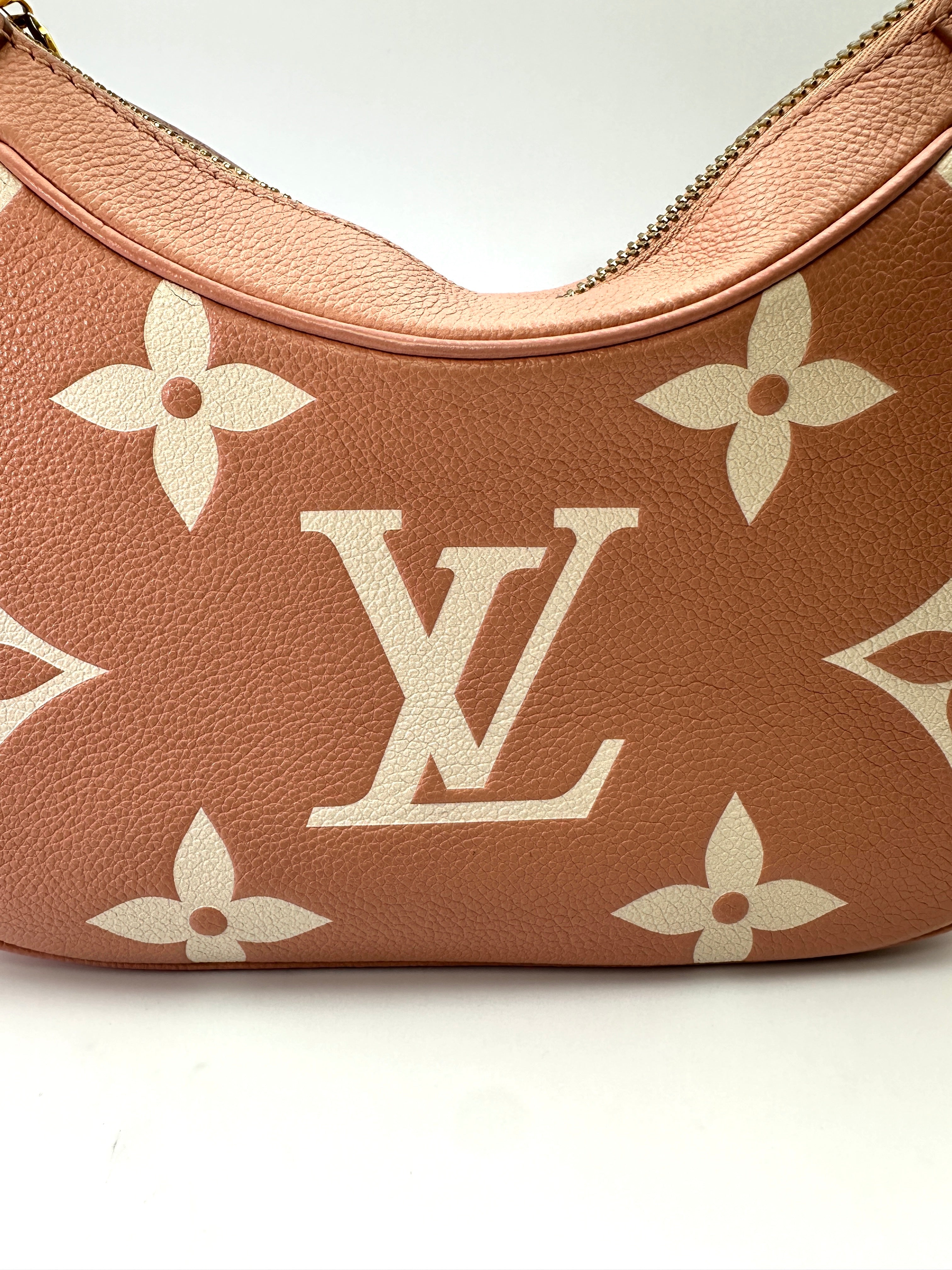 Louis Vuitton Bagatelle Pink/White Bicolor Monogram Empreinte Giant Leather Shoulder Bag