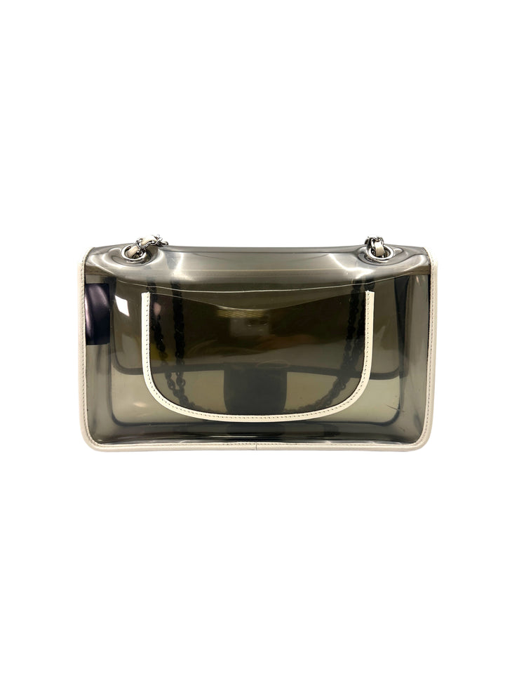 Chanel 2008 Limited Edition Classic Flap Transparent PVC Naked Flap Bag