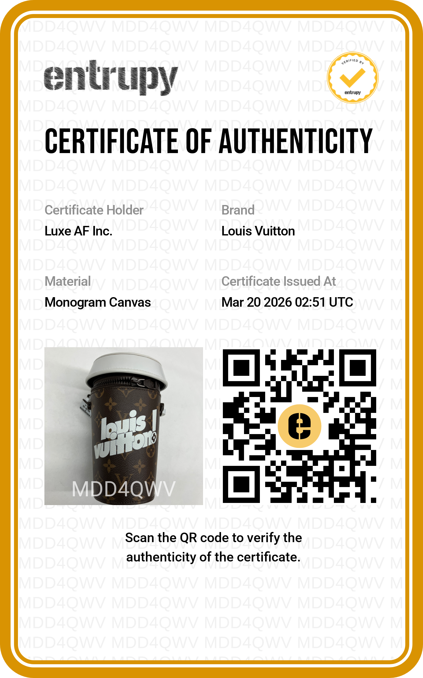 Louis Vuitton Everyday LV Monogram Coffee Cup Pouch Bag