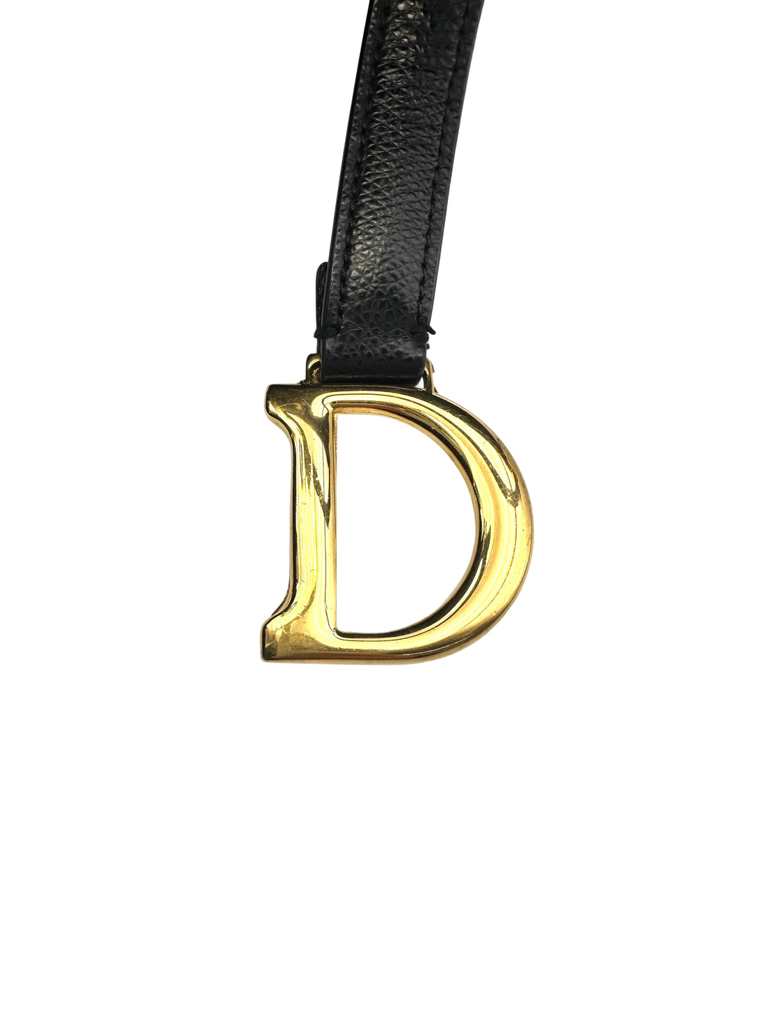 Christian Dior Black Leather Small Size Saddle Bag