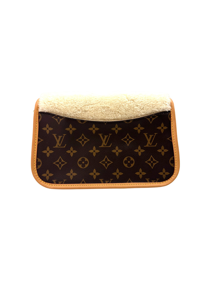 Louis Vuitton Cozygram Monogram Shearling Diane Shoulder Bag
