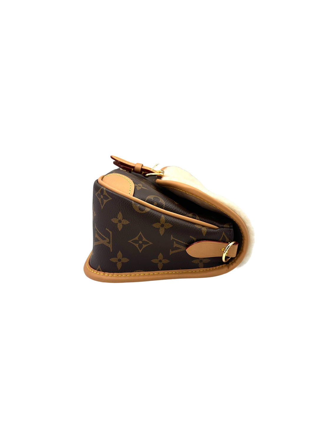 Louis Vuitton Cozygram Monogram Shearling Diane Shoulder Bag