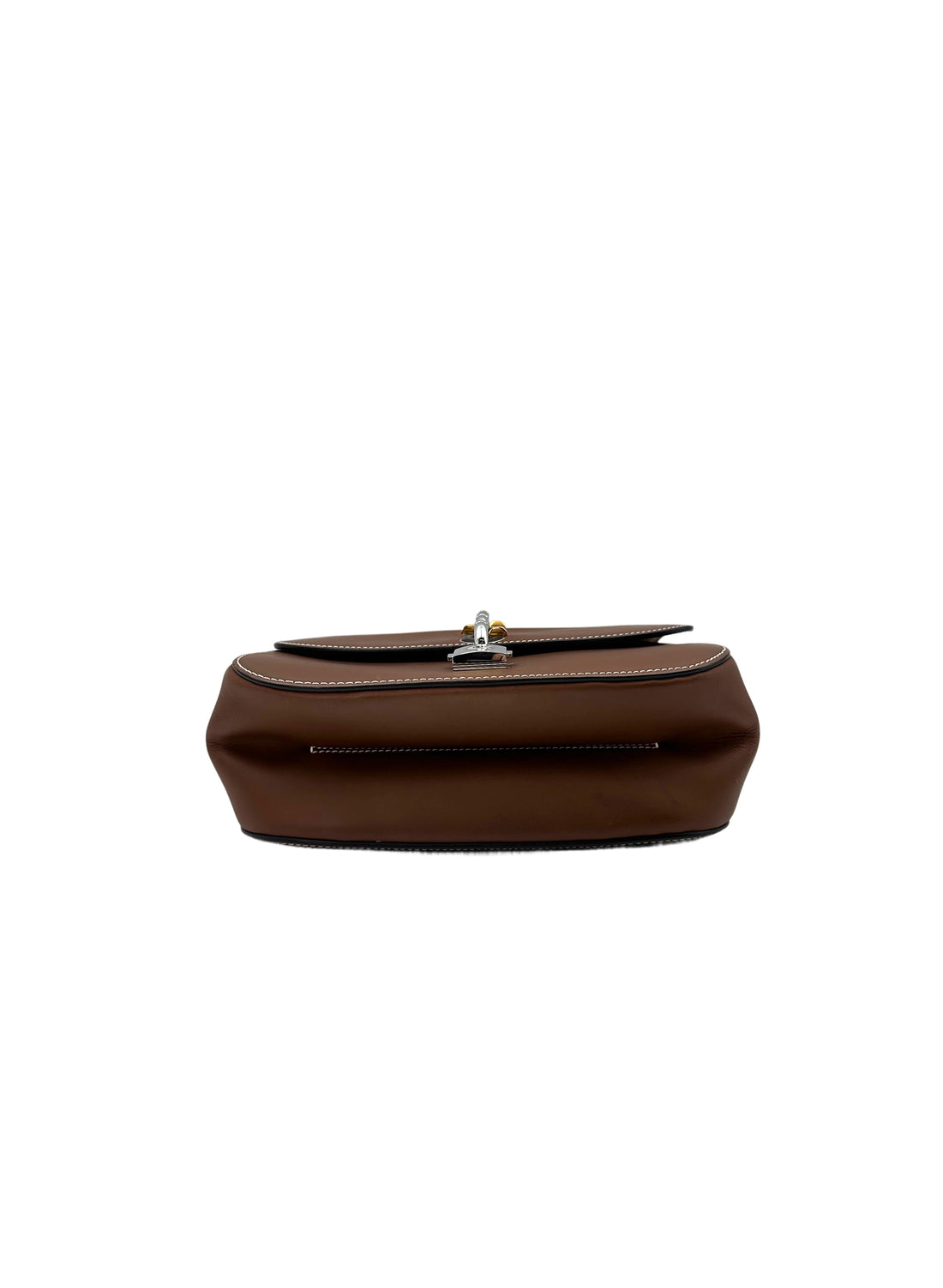 Louis Vuitton Chain It Brown Leather Handle Bag With Silver Hardware
