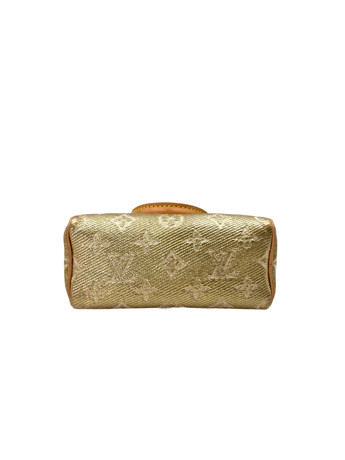 Louis Vuitton Nano Speedy MonoGlam Gold Metallic Monogram Jacquard Canvas Handle Bag