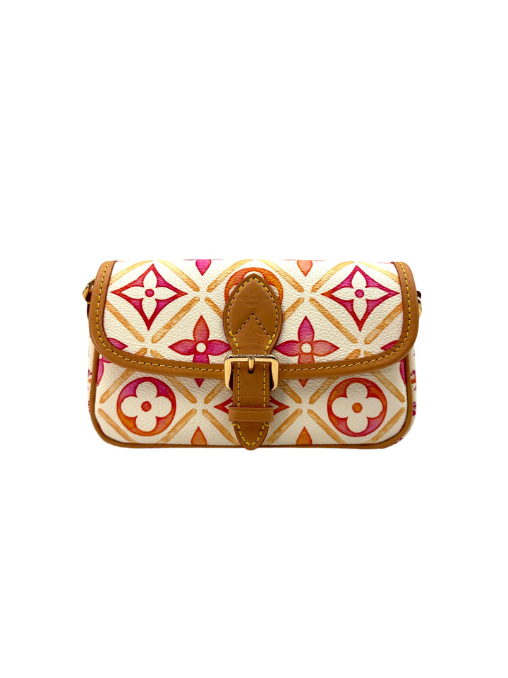 Louis Vuitton "By The Pool" Nano Diane Multicolor Monogram Tiles Canvas Shoulder Bag