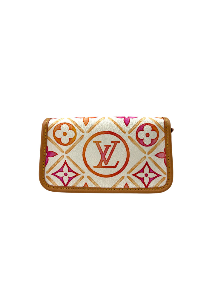 Louis Vuitton "By The Pool" Nano Diane Multicolor Monogram Tiles Canvas Shoulder Bag
