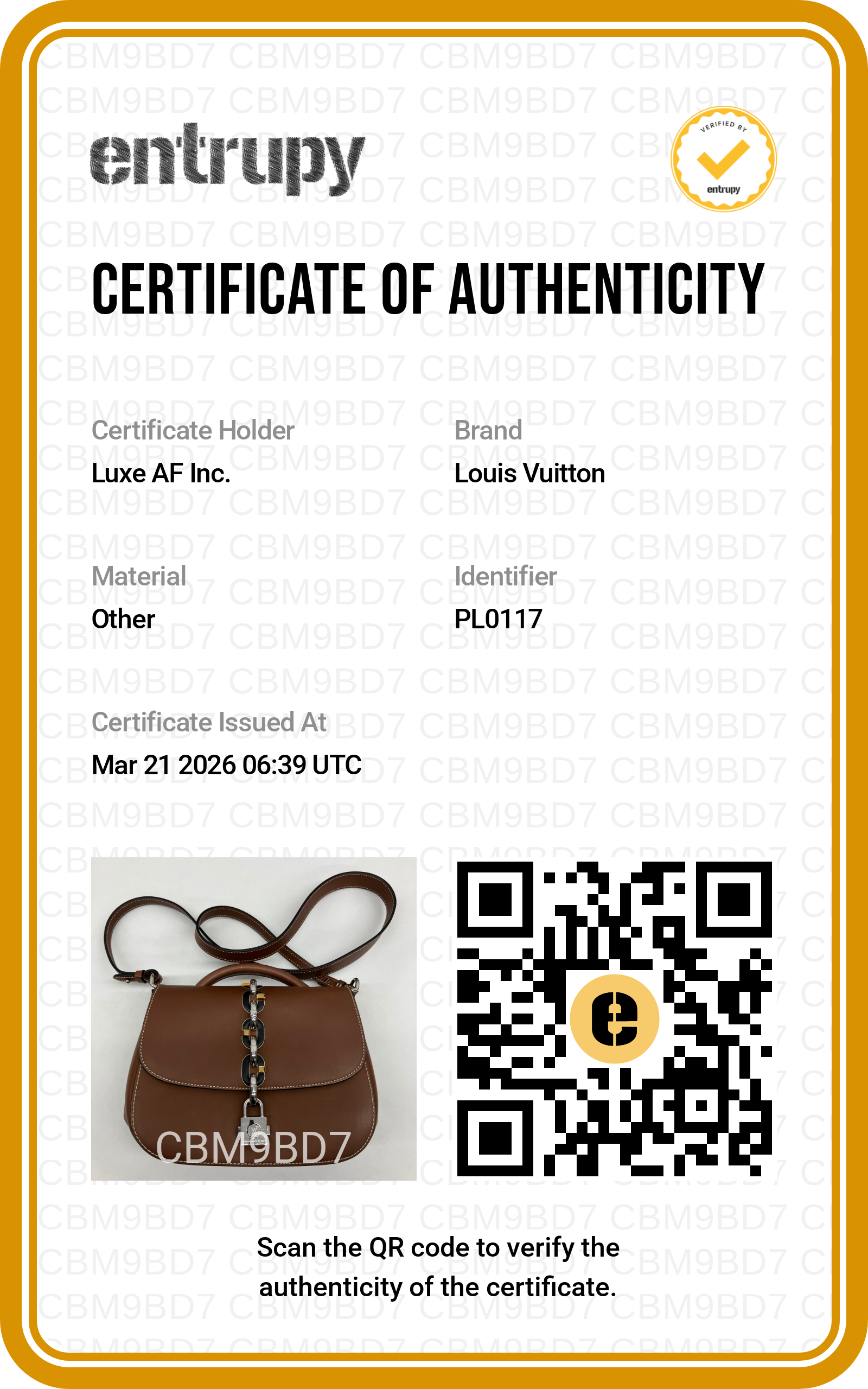 Louis Vuitton Chain It Brown Leather Handle Bag With Silver Hardware