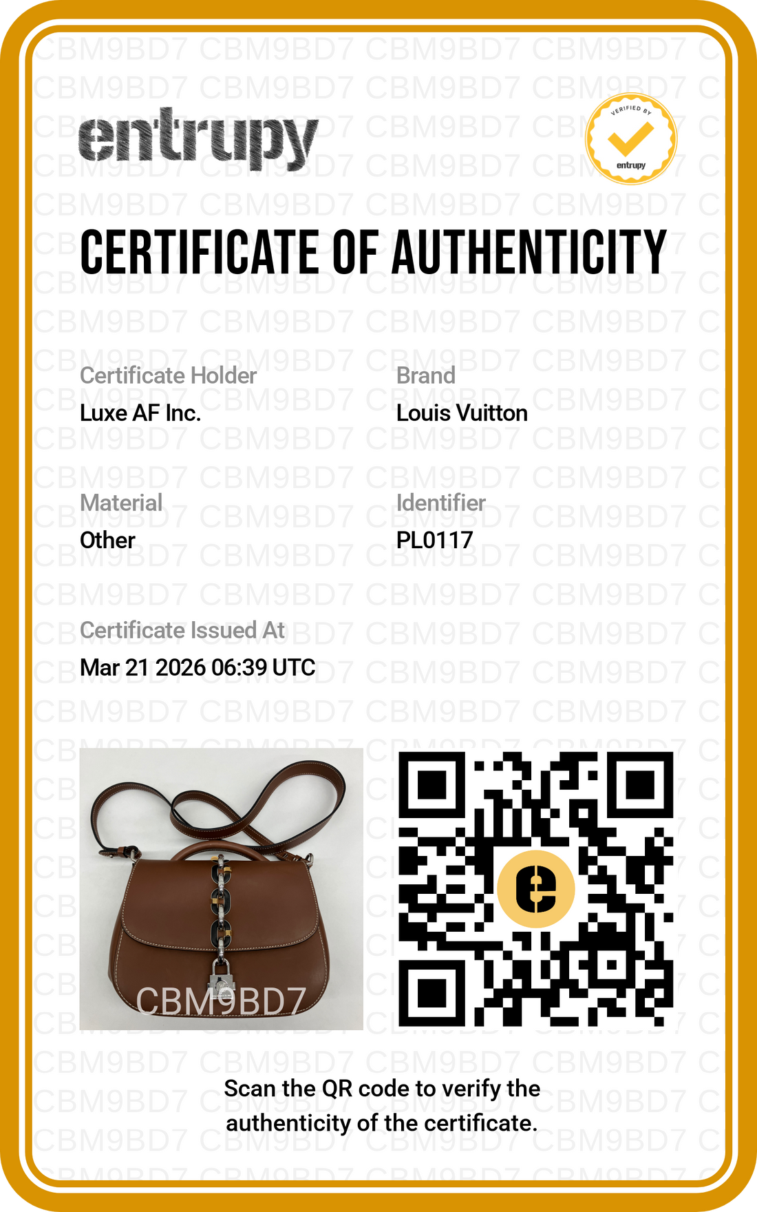 Louis Vuitton Chain It Brown Leather Handle Bag With Silver Hardware