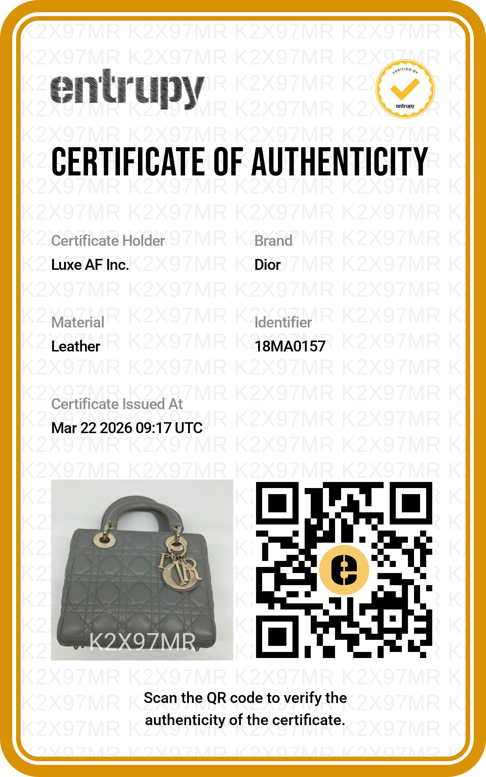 Christian Dior Lady Dior Grey Cannage Leather Handle Bag With Gold Charms