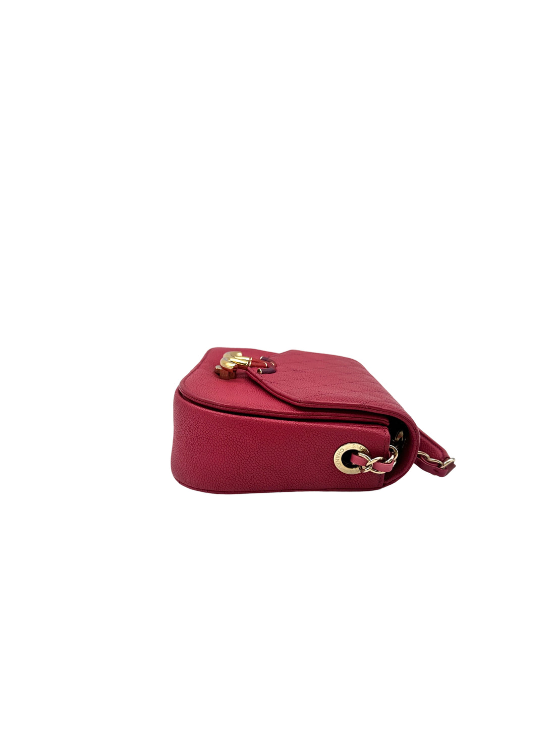 Chanel CoCo Cuba Red Quilted Leather Top Handle Flap Bag