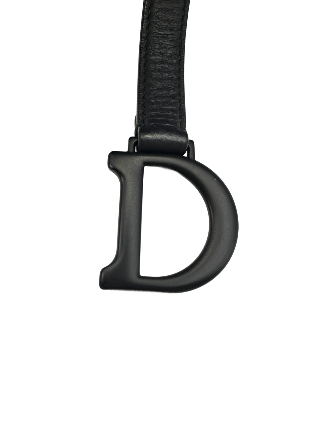 Christian Dior Ultra Matte Black Leather Small Size Saddle Bag