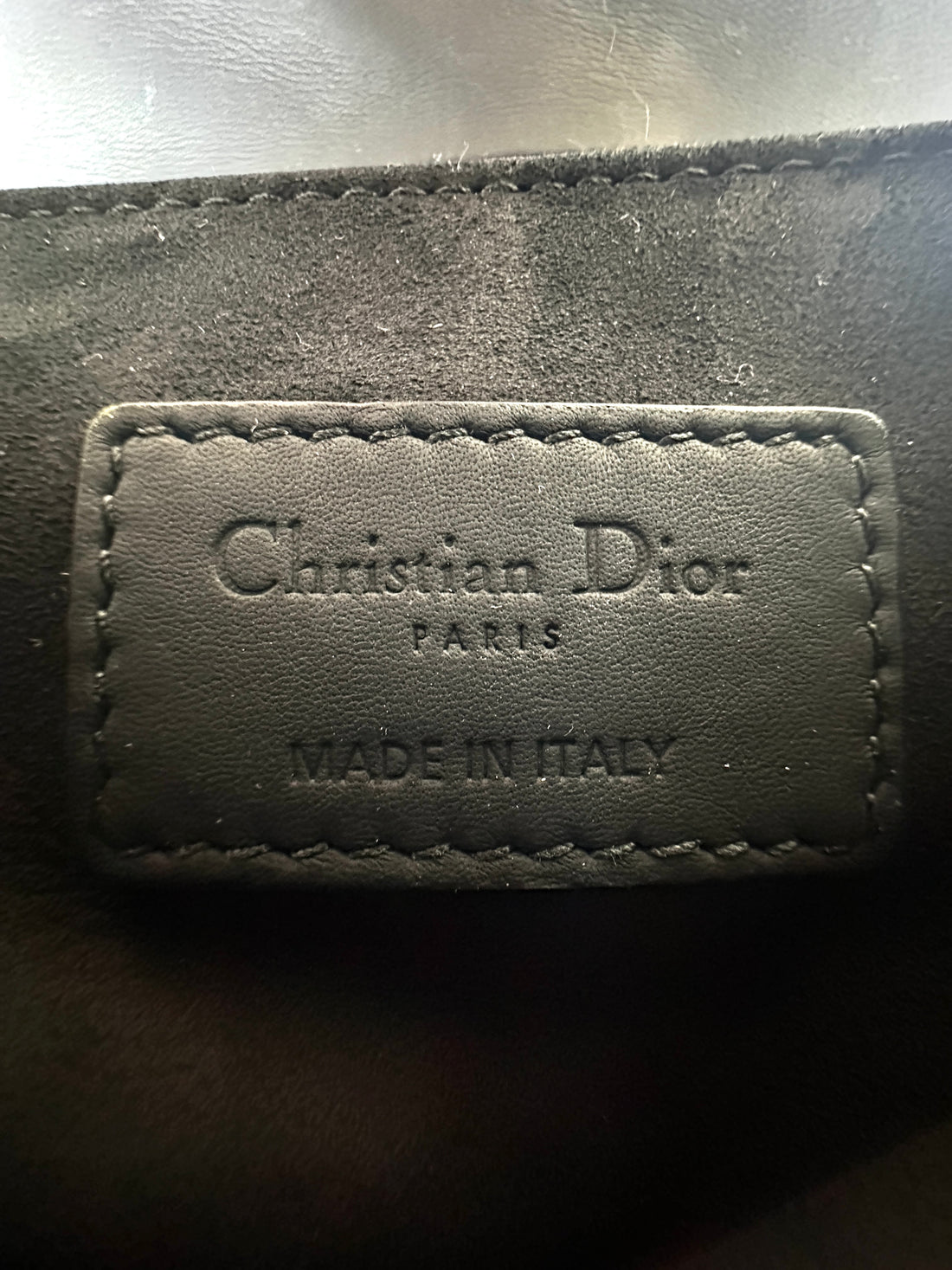 Christian Dior Ultra Matte Black Leather Small Size Saddle Bag