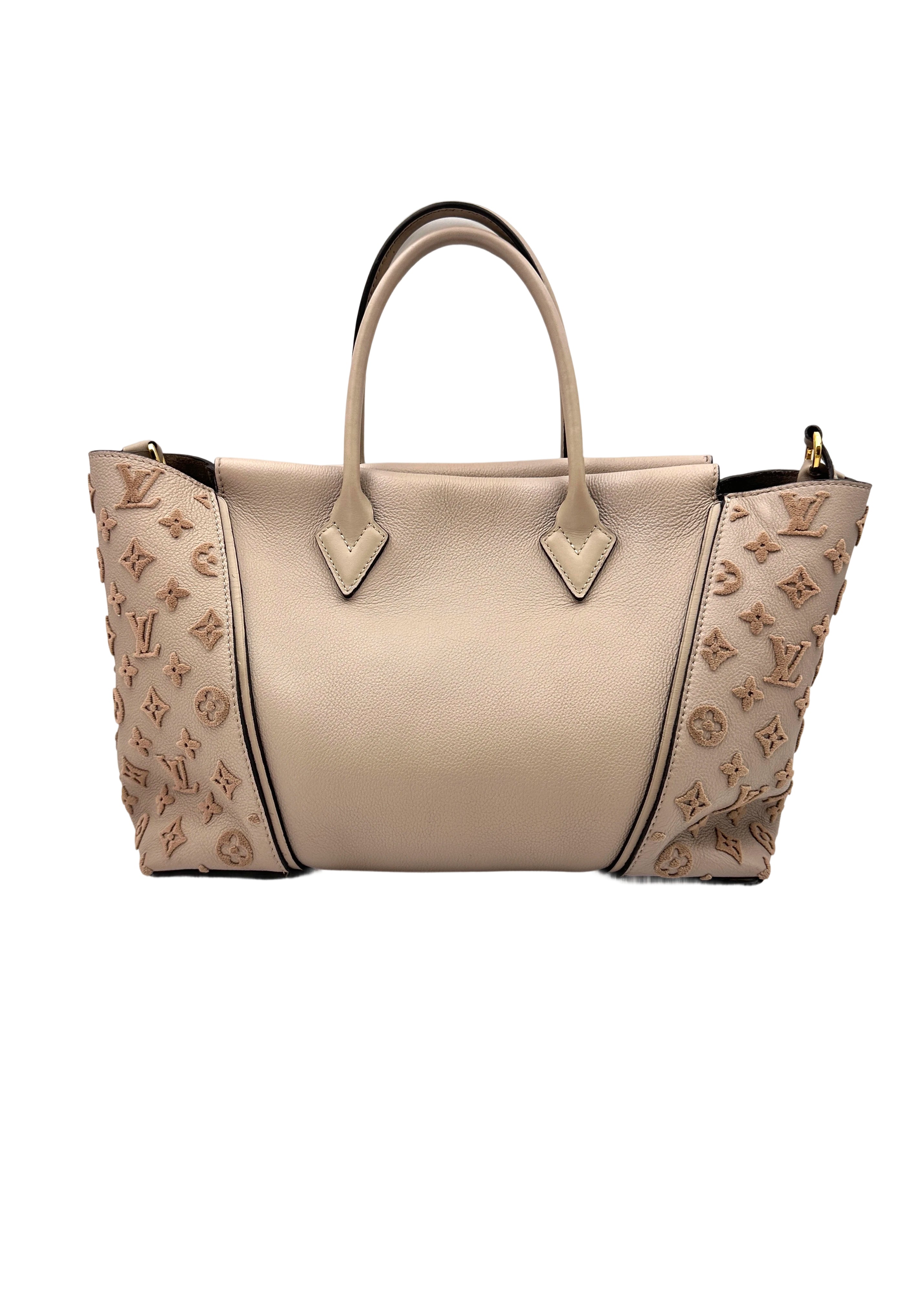 Louis Vuitton W Beige Veau Cachemire Leather Handle Bag