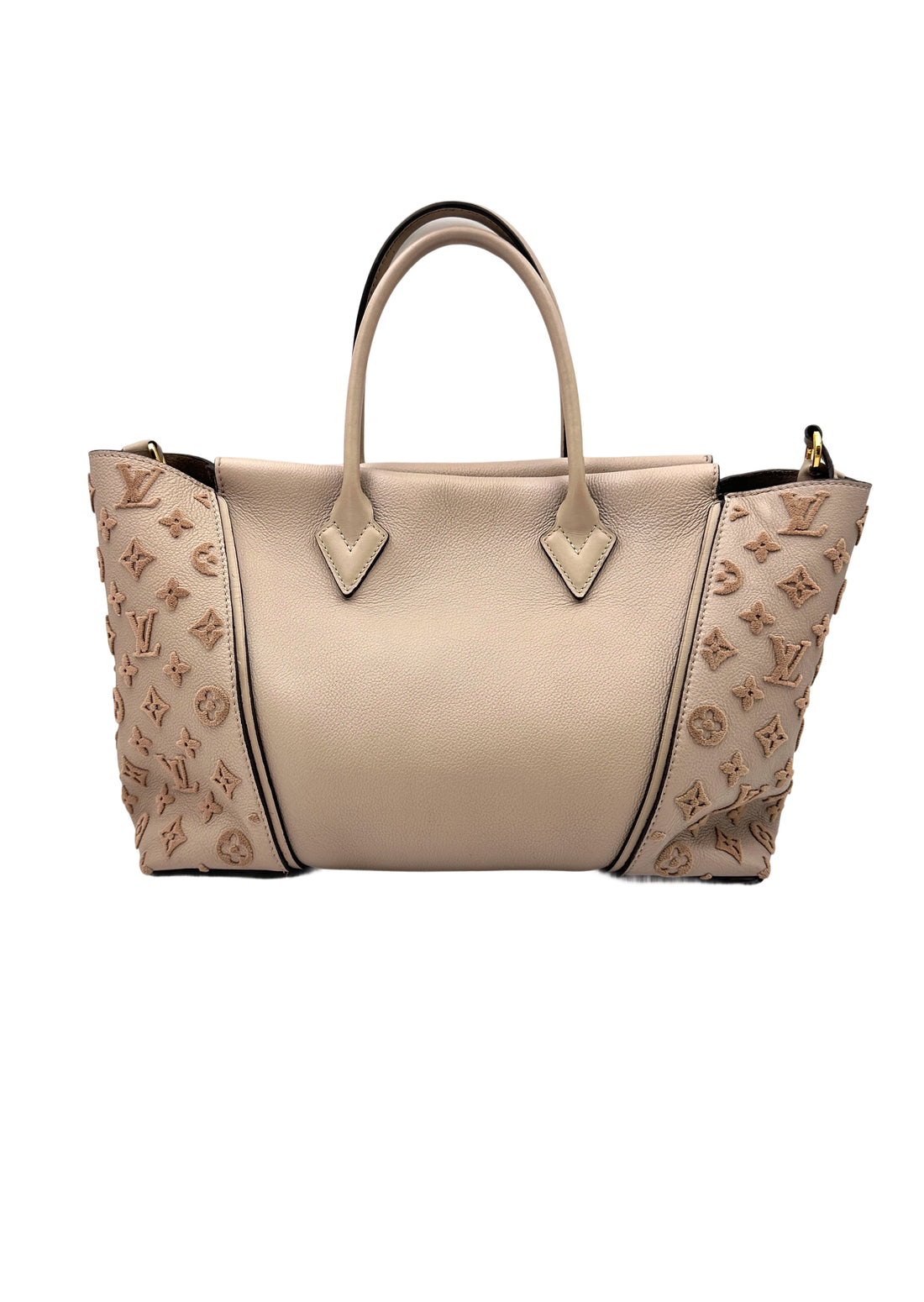 Louis Vuitton W Beige Veau Cachemire Leather Handle Bag