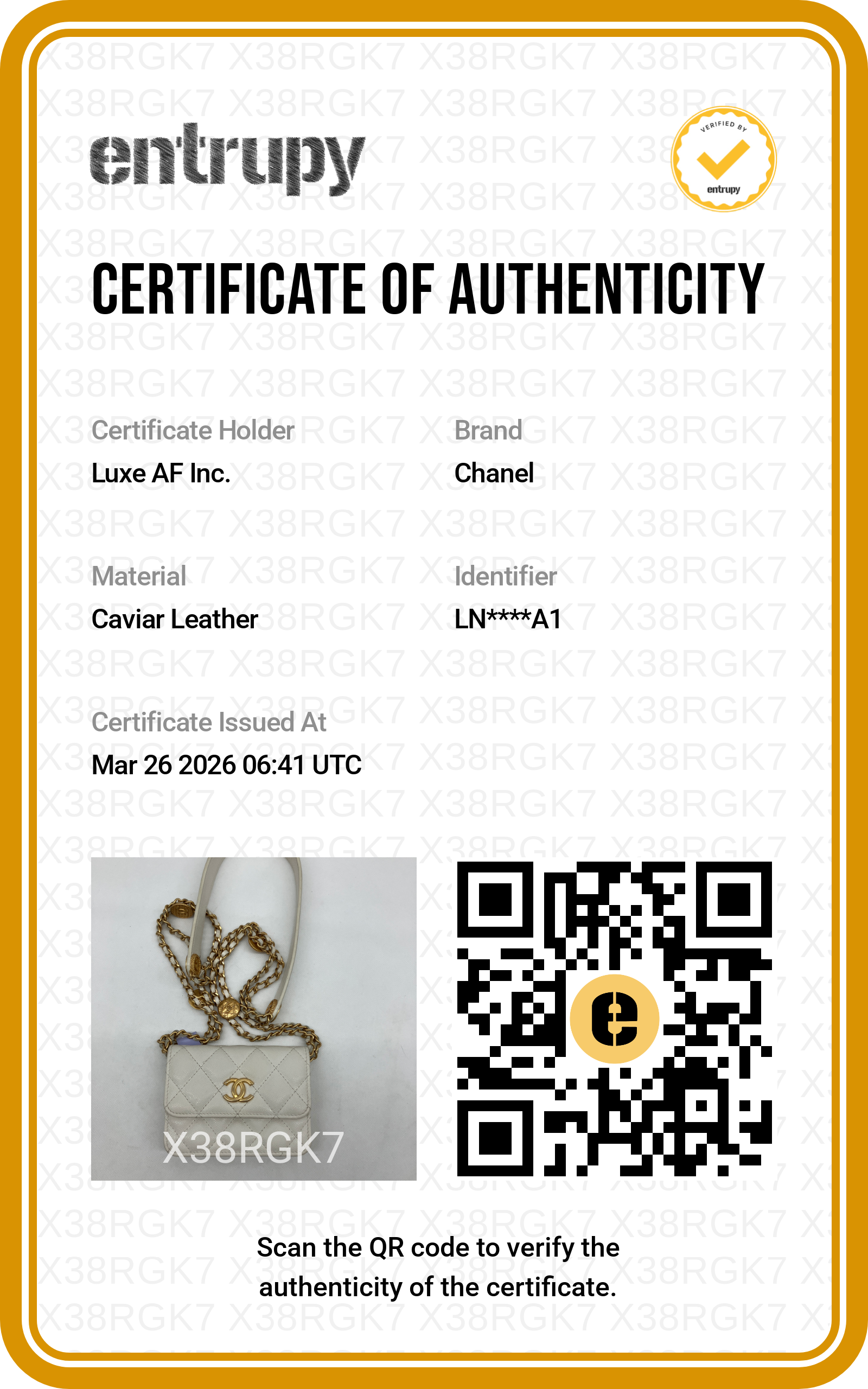 Chanel 22A Mini Wallet On Chain