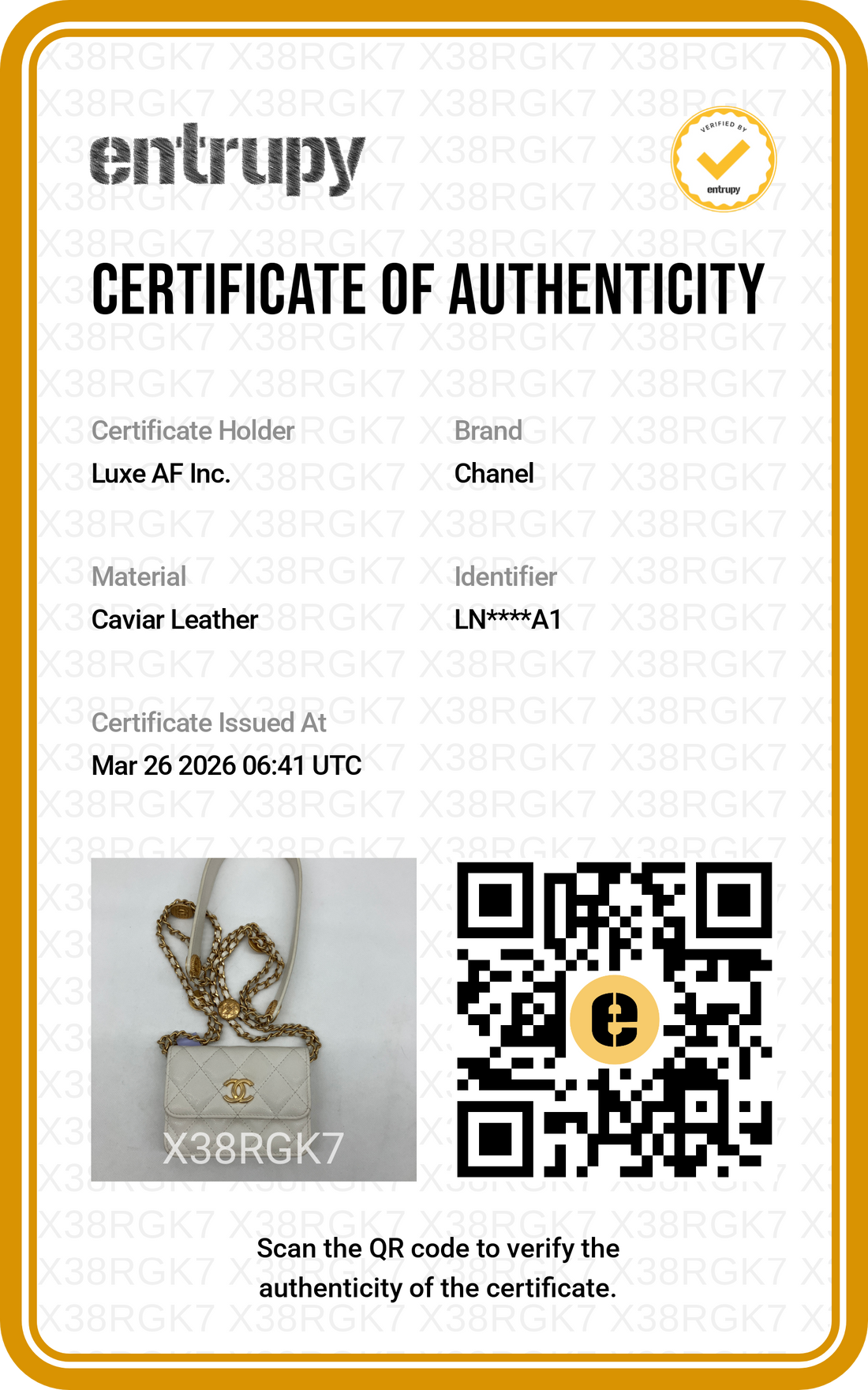 Chanel 22A Mini Wallet On Chain