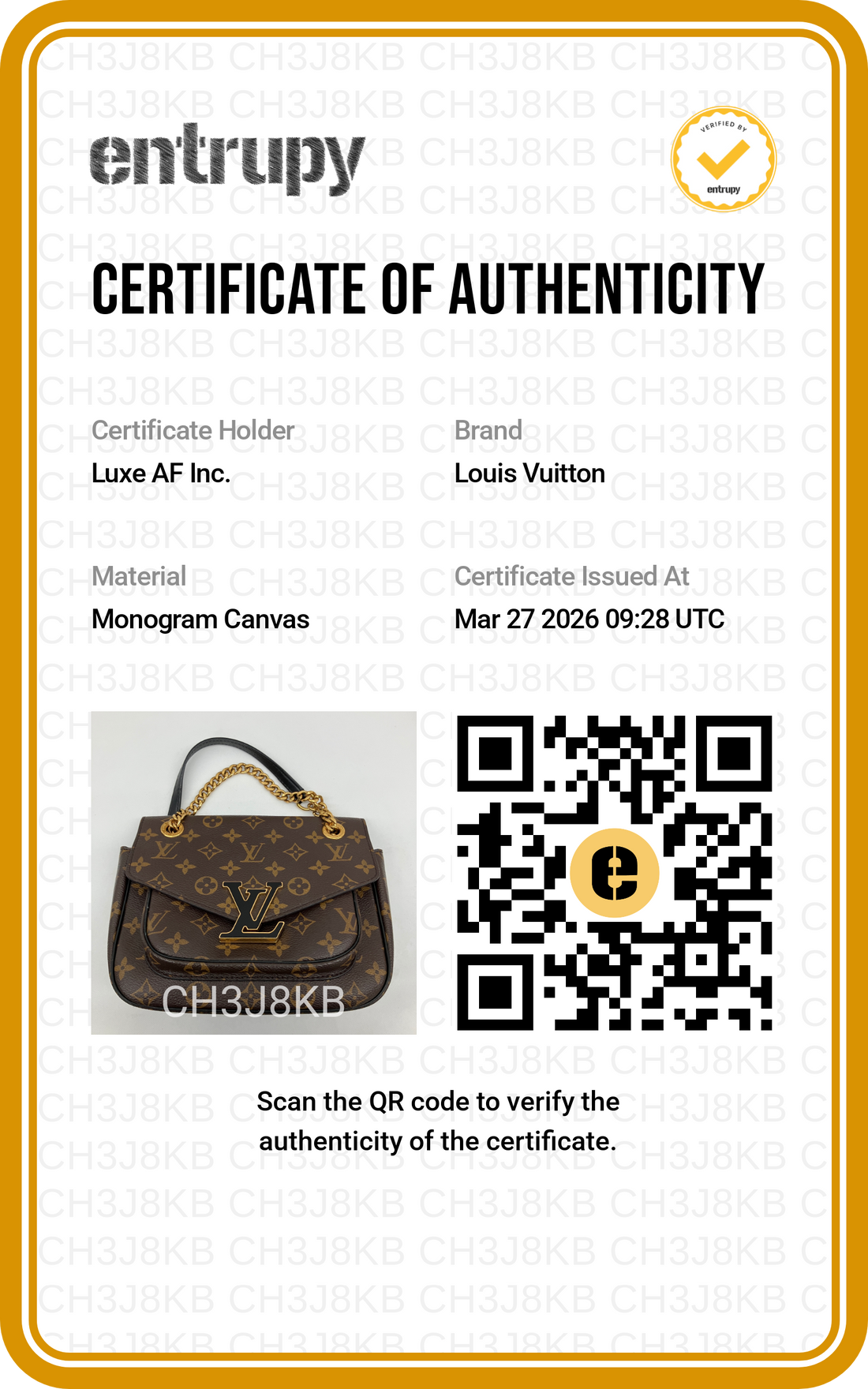 Louis Vuitton Passy Monogram Canvas Chain Bag