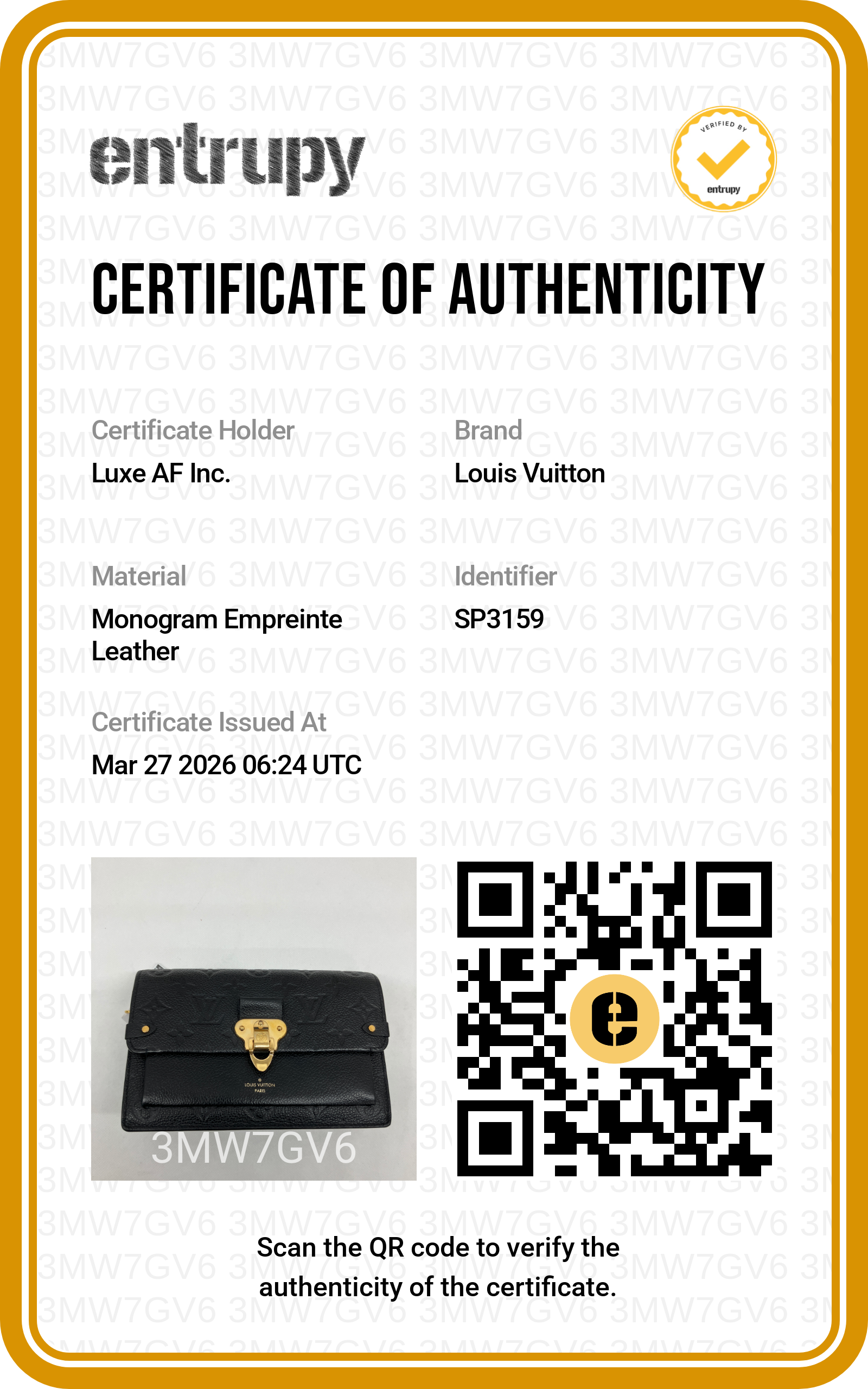 Louis Vuitton Vavin Black Monogram Empreinte Leather Shoulder Bag