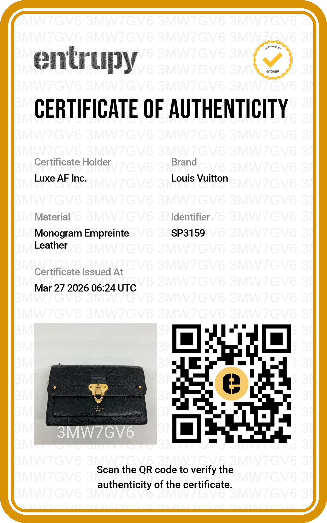 Louis Vuitton Vavin Black Monogram Empreinte Leather Shoulder Bag