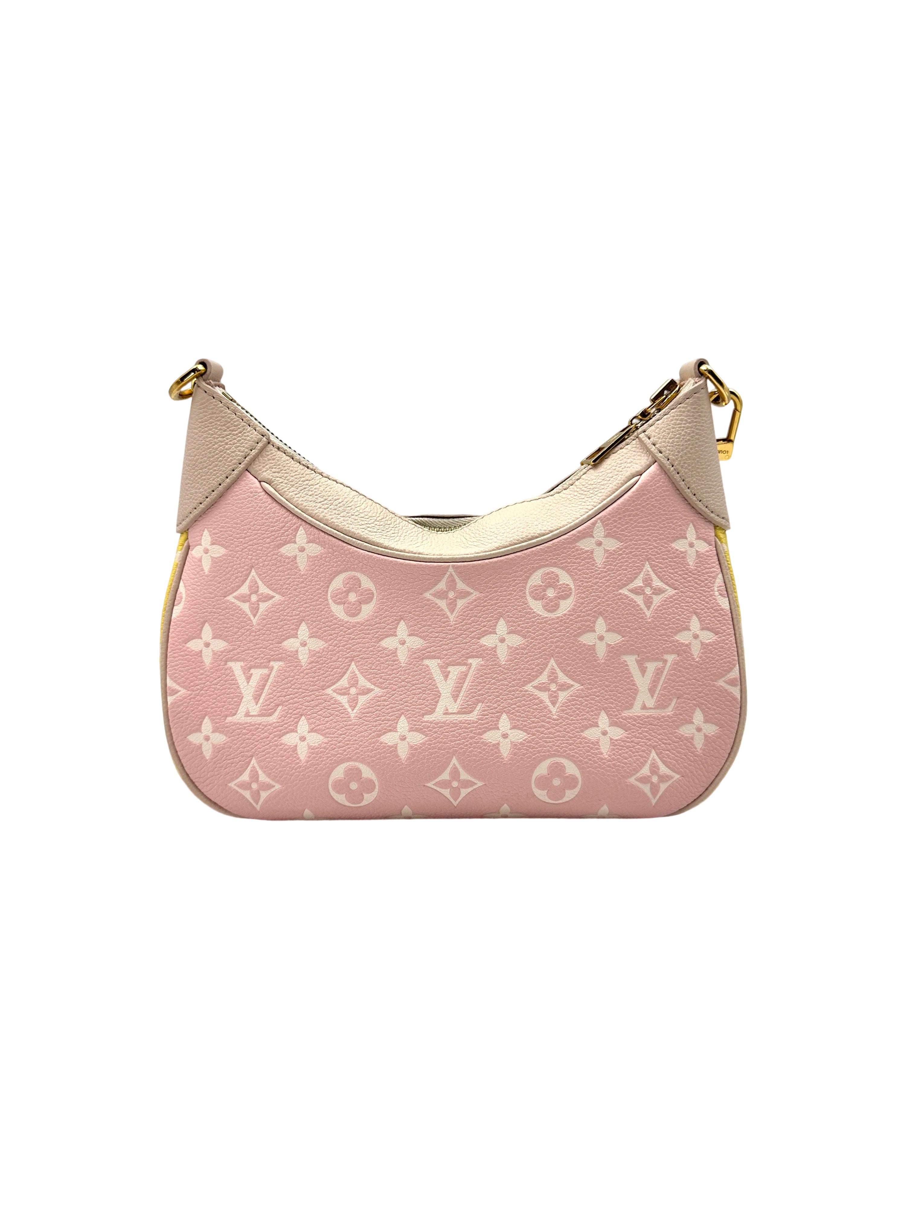 Louis Vuitton Bagatelle Pink/White Bicolor Monogram Empreinte Giant Leather Shoulder Bag