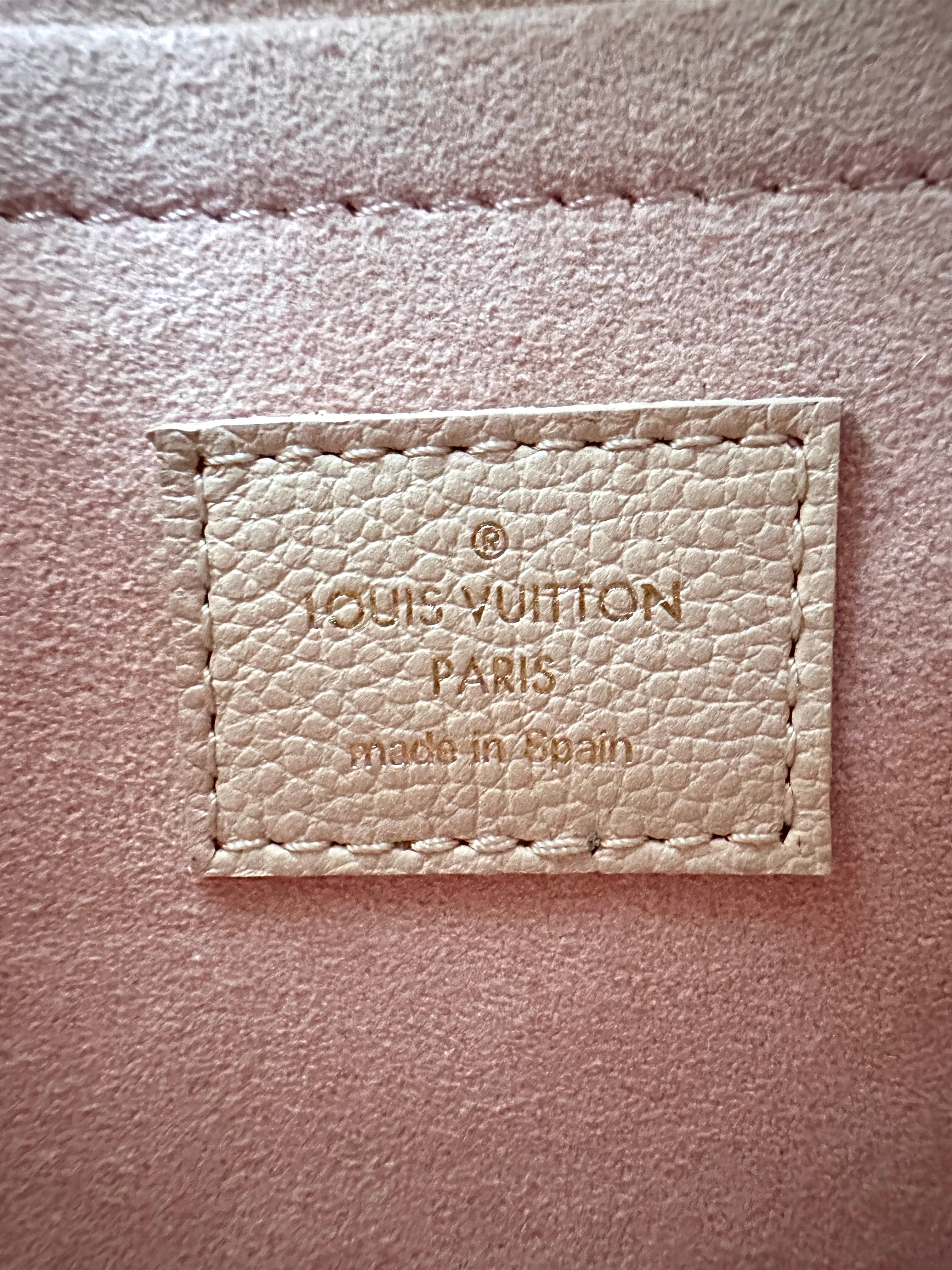 Louis Vuitton Bagatelle Pink/White Bicolor Monogram Empreinte Giant Leather Shoulder Bag